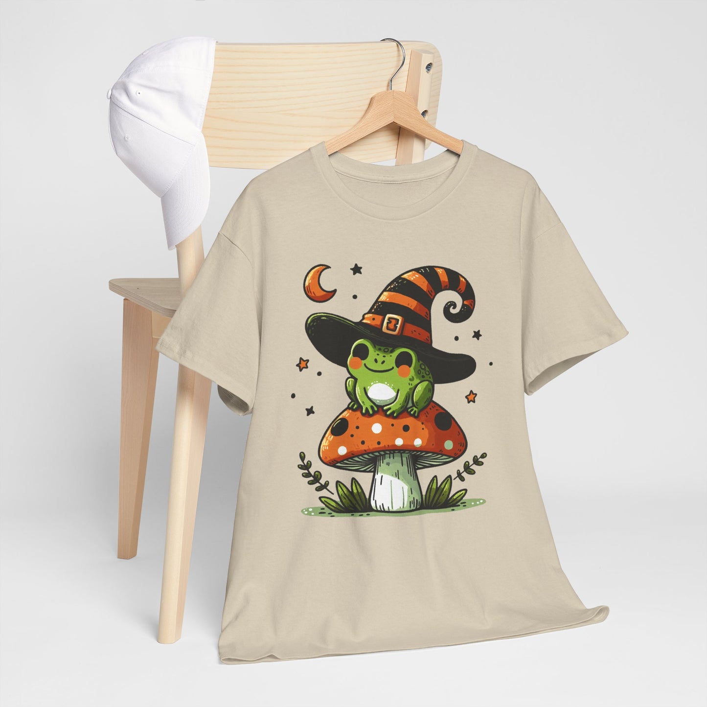 Witchy Frog-Mushroom T-Shirt for Nature Lovers and Witches