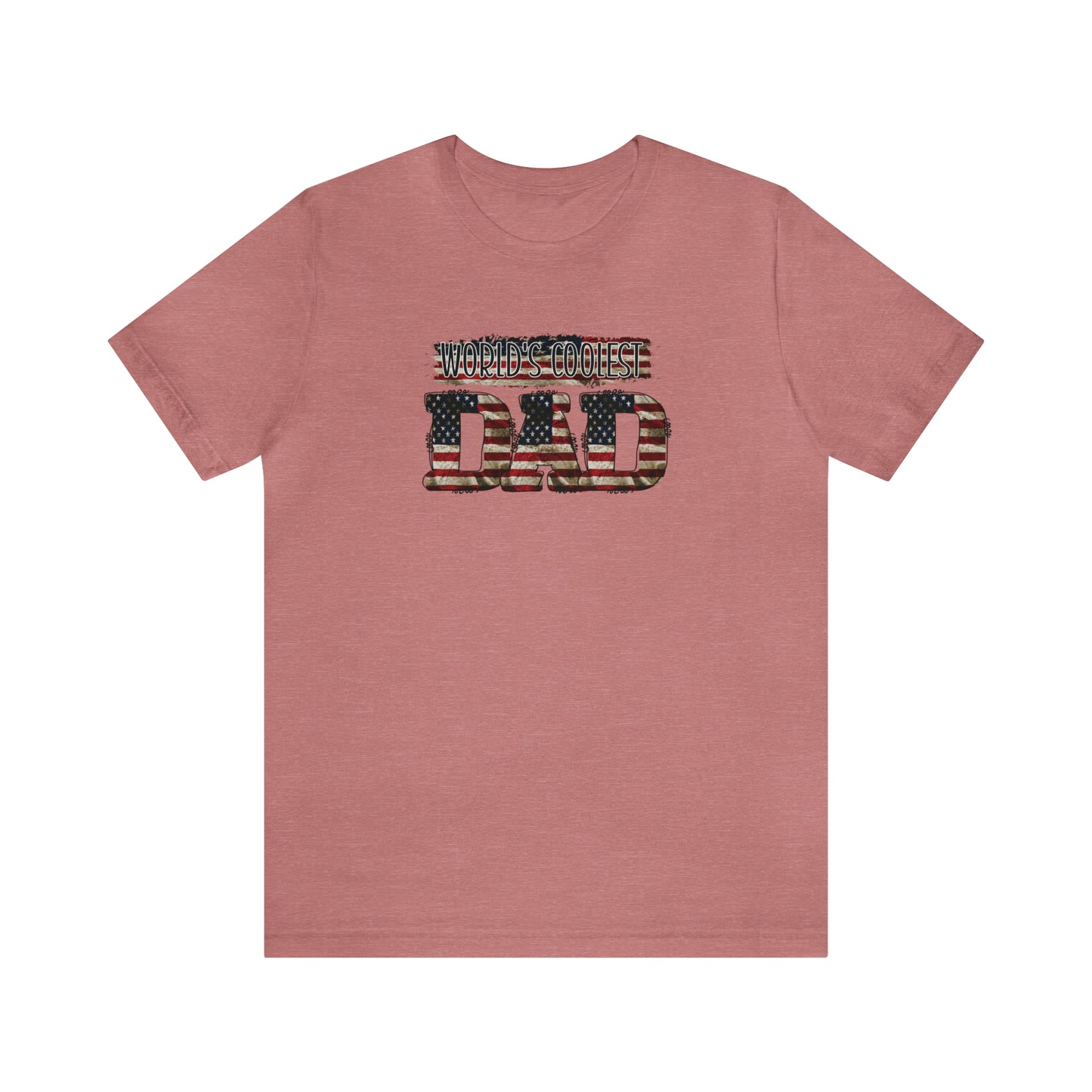 Worlds Coolest Dad Print Jersey Short Sleeve Tee