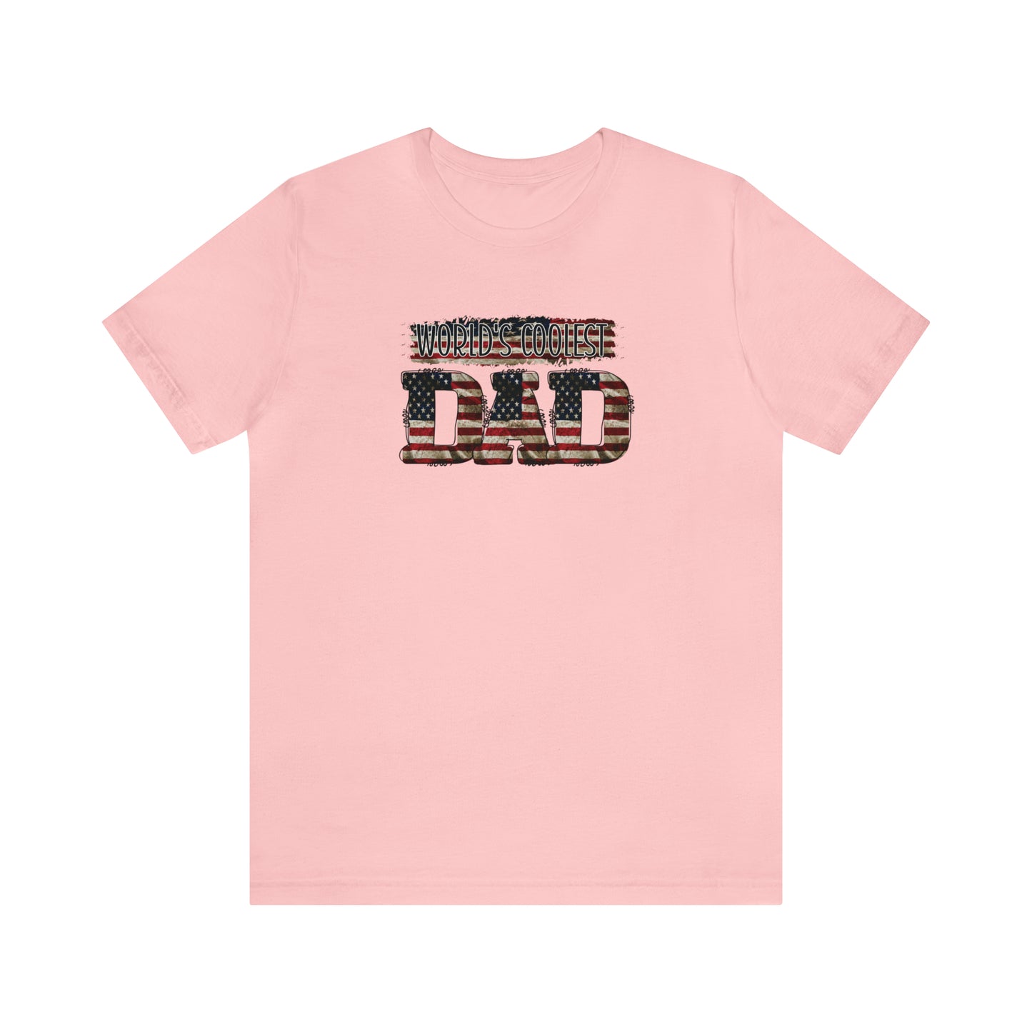 Worlds Coolest Dad Print Jersey Short Sleeve Tee