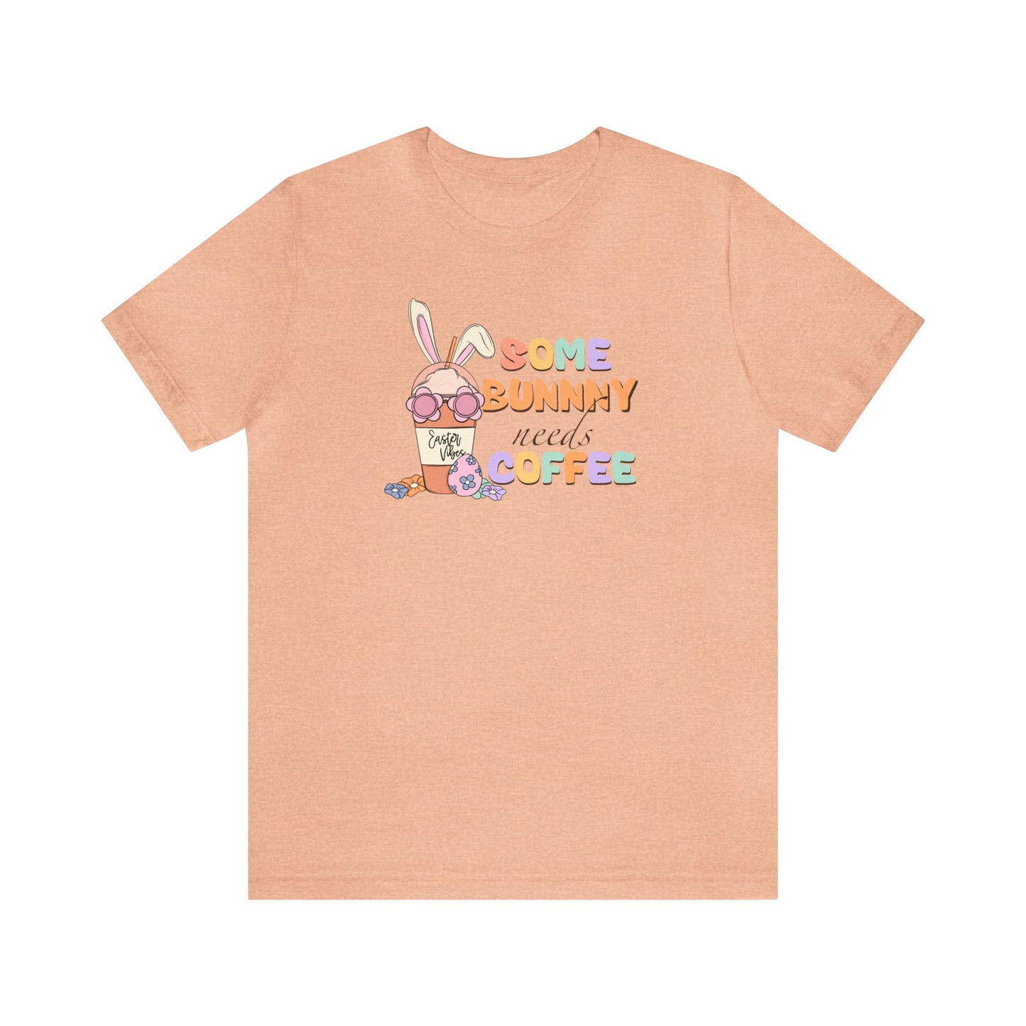 Some Bunny Needs Coffee Print Jersey Short Sleeve Tee