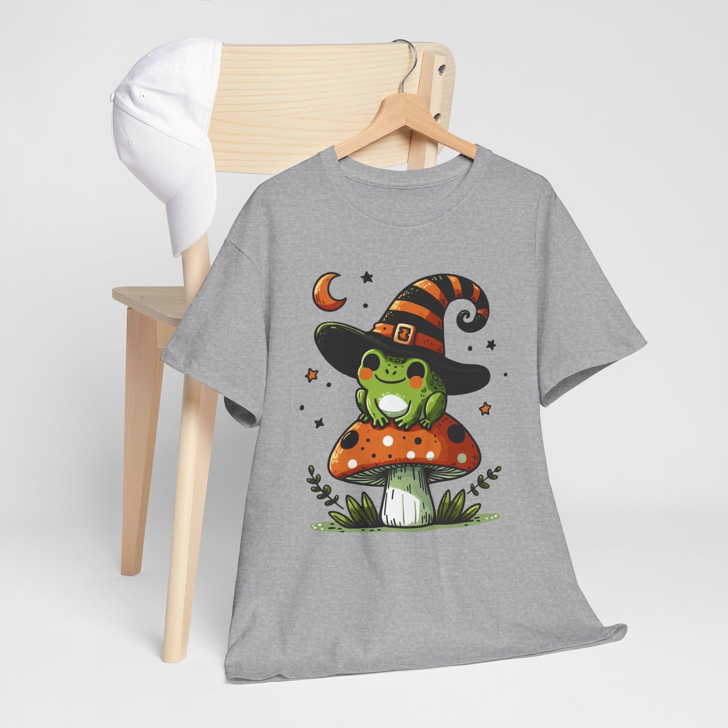 Witchy Frog-Mushroom T-Shirt for Nature Lovers and Witches