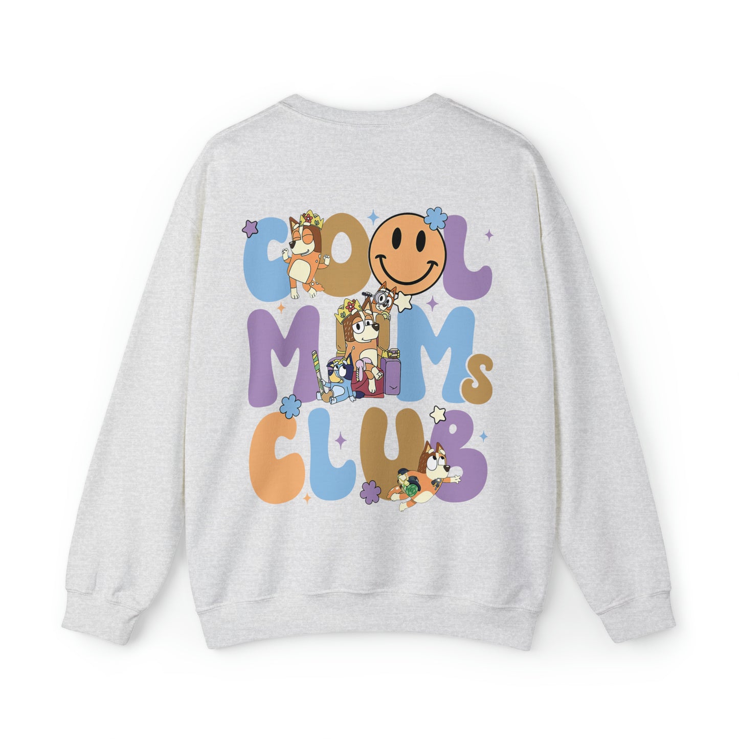 Cool Moms Club Bluey Print, Unisex Heavy Blend™ Crewneck Sweatshirt