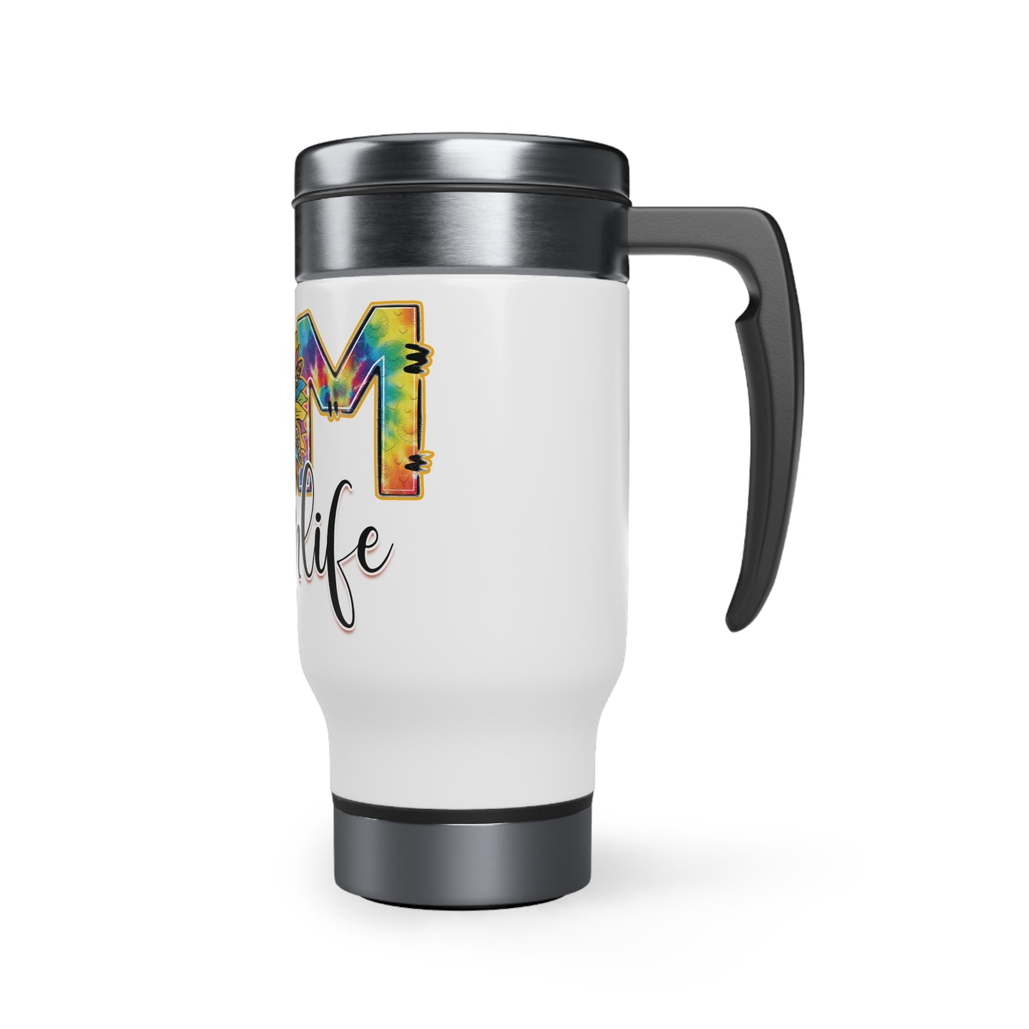 #MOM LIFE Stainless Steel Travel Mug with Handle, 14oz