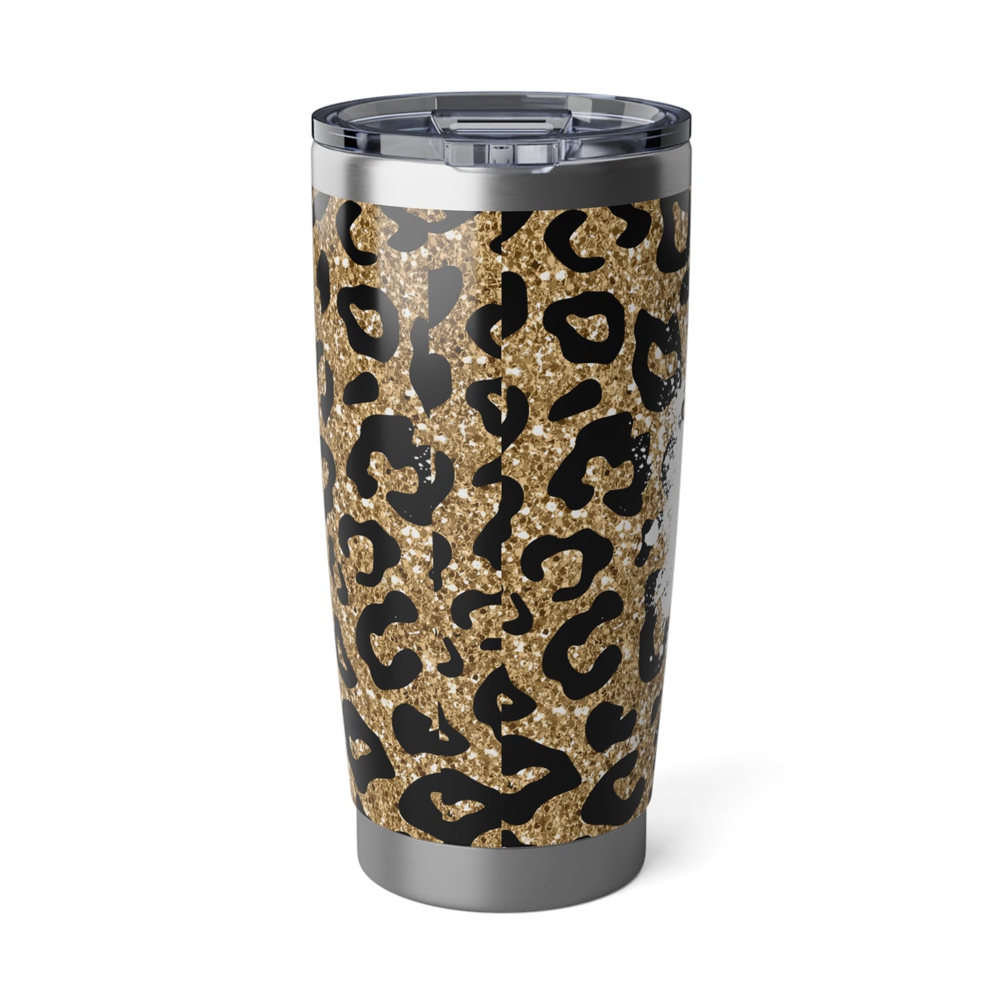 #MomLife Leopard Print, Skinny Steel Tumbler with Straw, 20oz
