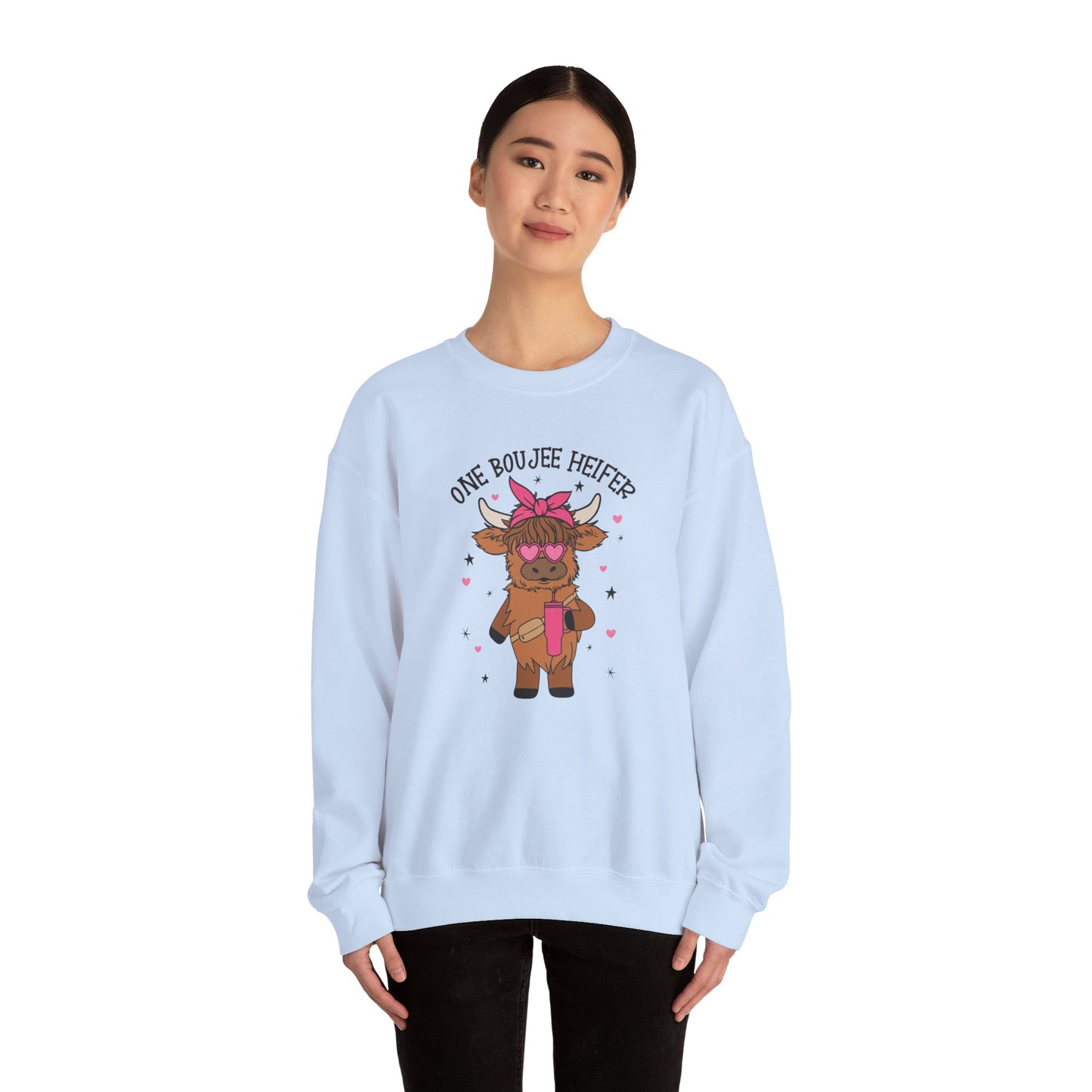 One Bougie Heifer, Unisex Heavy Blend™ Crewneck Sweatshirt