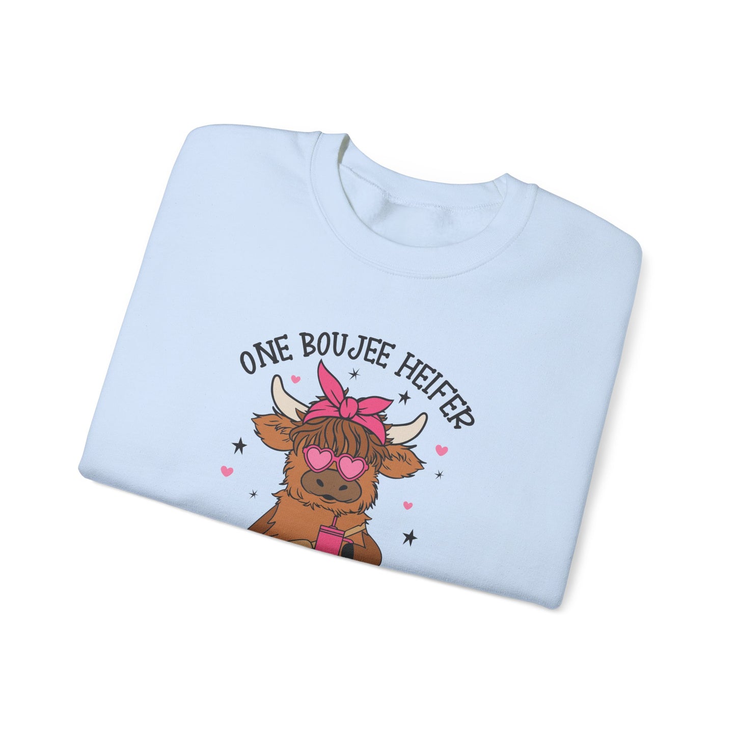 One Bougie Heifer, Unisex Heavy Blend™ Crewneck Sweatshirt