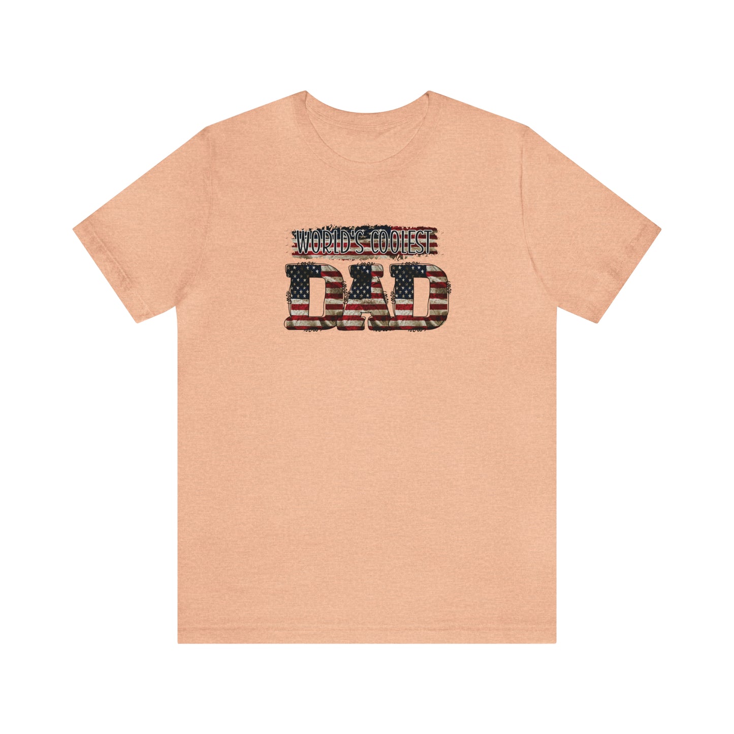 Worlds Coolest Dad Print Jersey Short Sleeve Tee