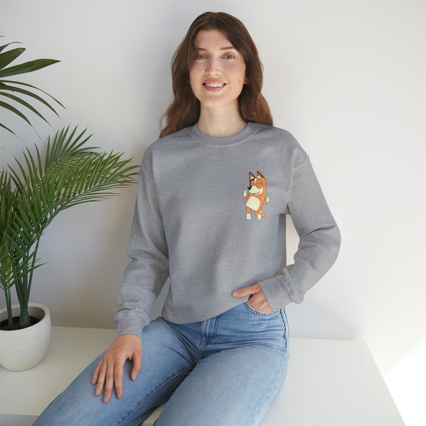 Cool Moms Club Bluey Print, Unisex Heavy Blend™ Crewneck Sweatshirt