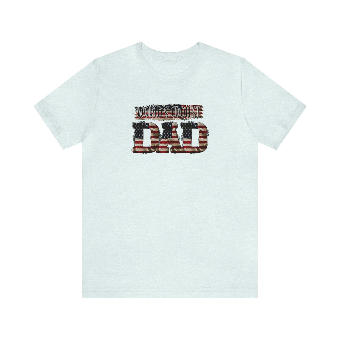 Worlds Coolest Dad Print Jersey Short Sleeve Tee