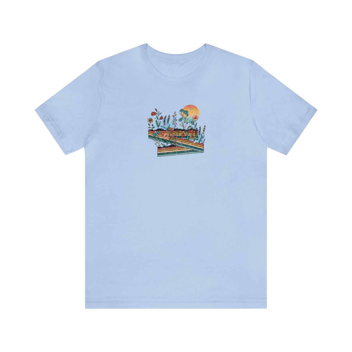 Retro Highway Print Jersey Short Sleeve Tee