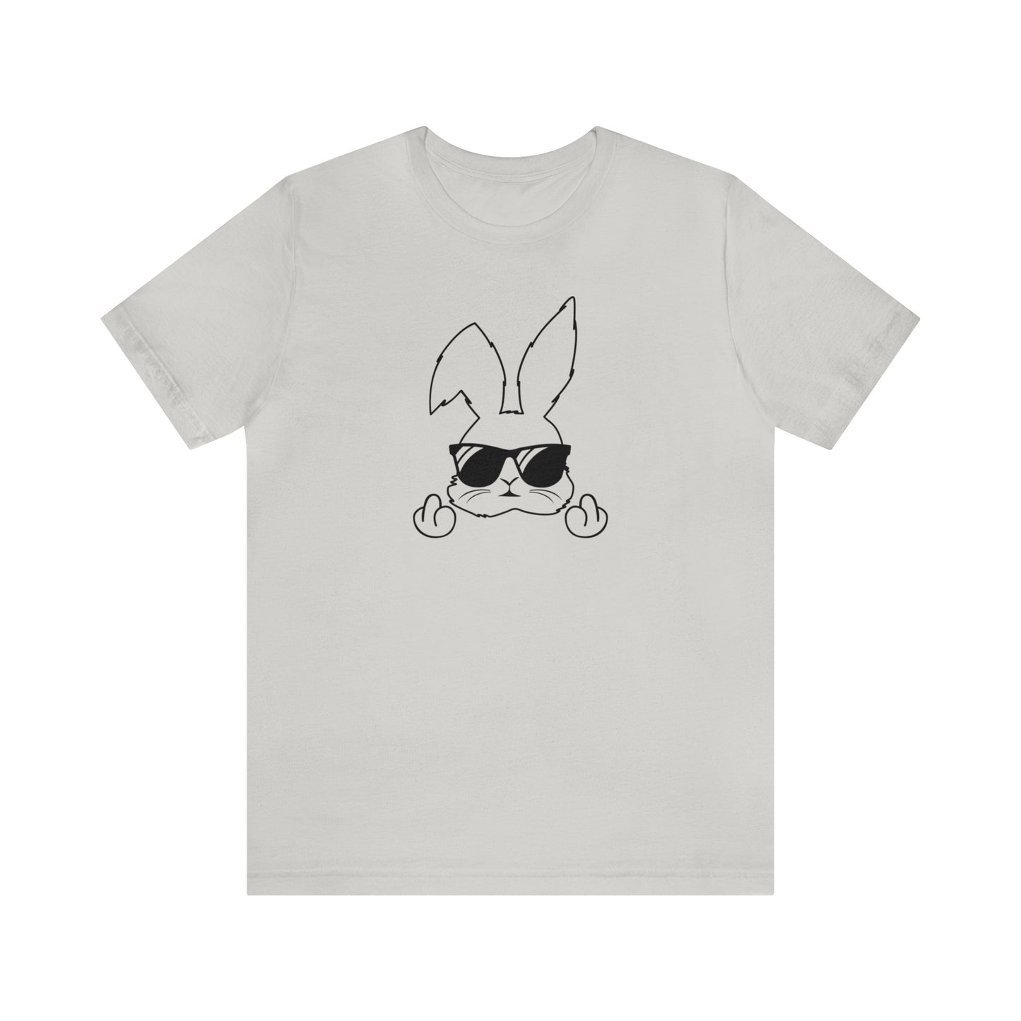 Flipping Bunny Print Jersey Short Sleeve Tee