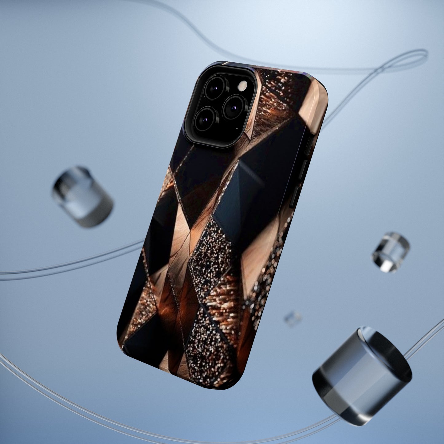 Black/Gold Print Impact-Resistant Cases