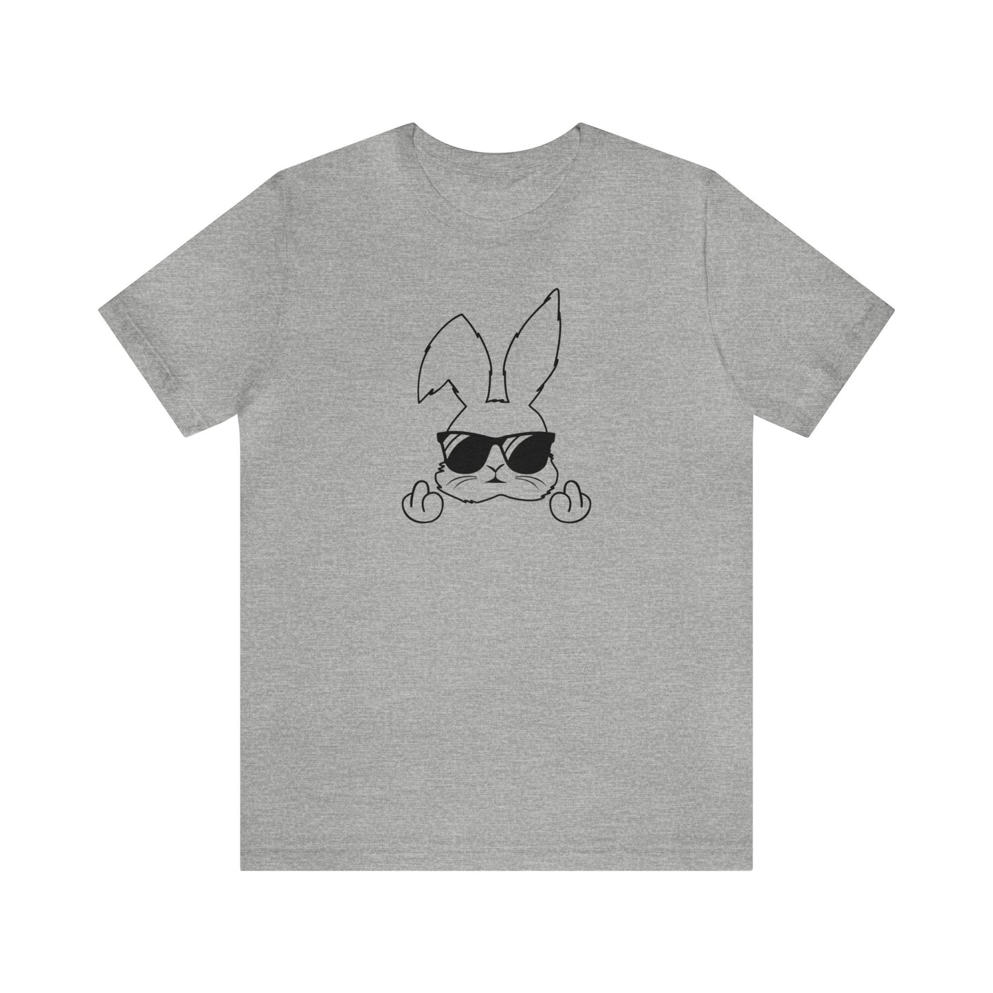 Flipping Bunny Print Jersey Short Sleeve Tee