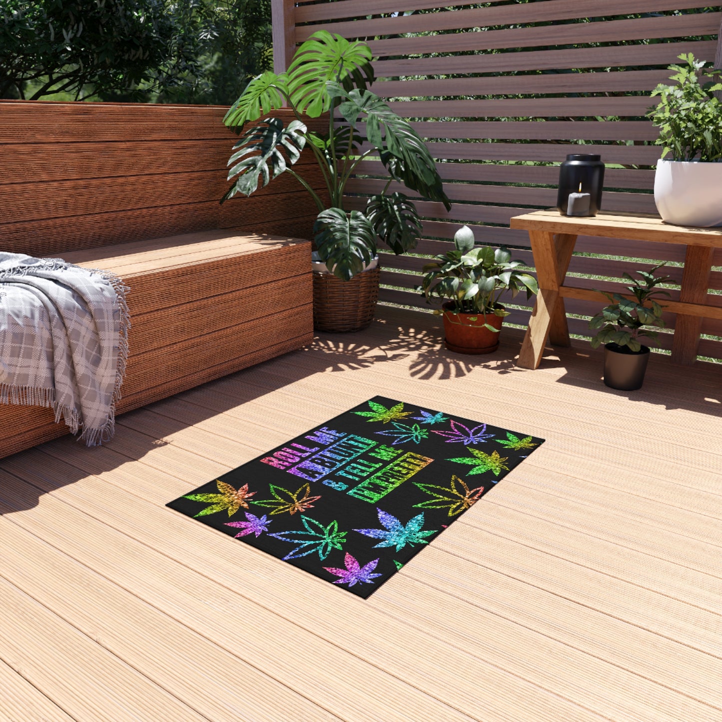 Roll Me One Print Outdoor Rug
