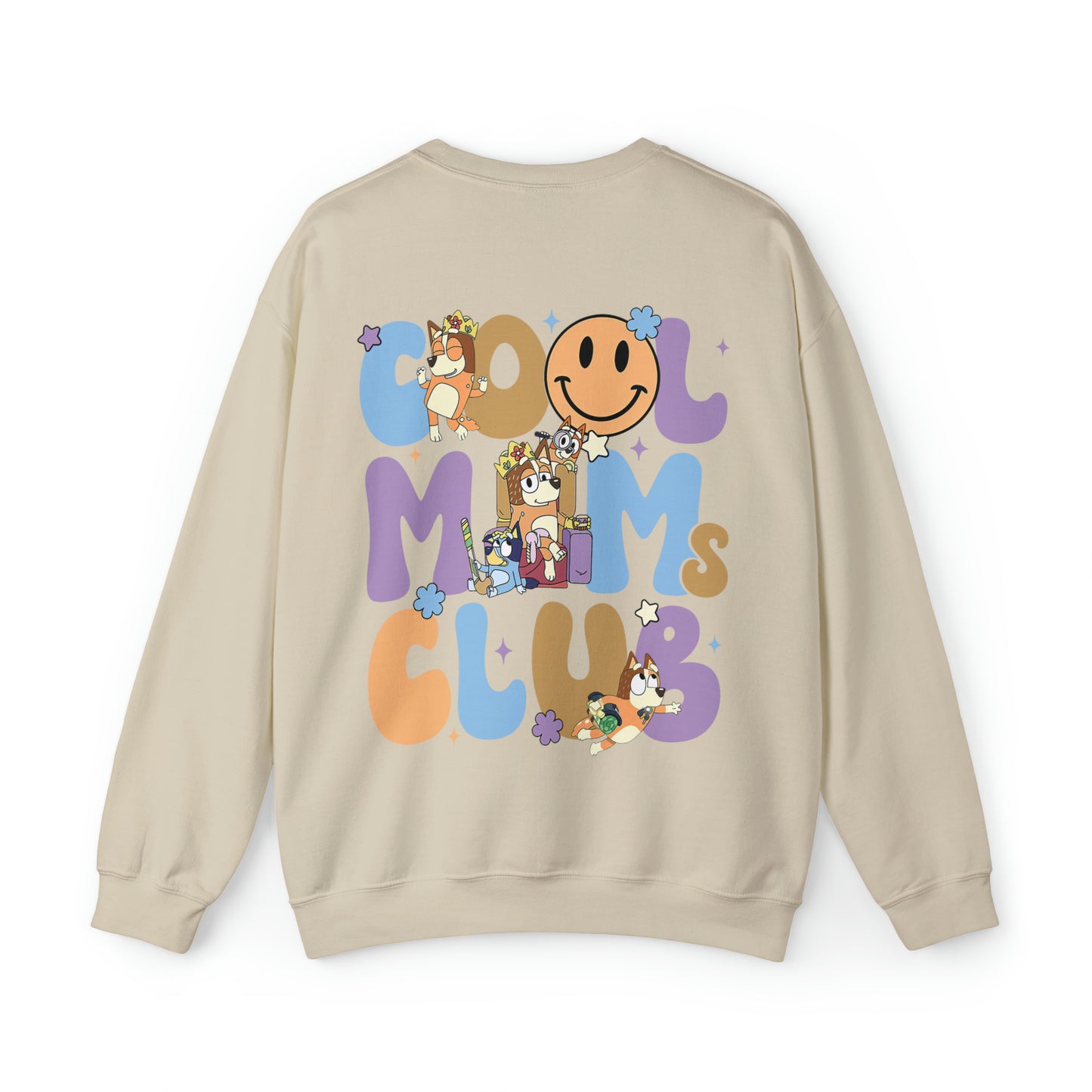 Cool Moms Club Bluey Print, Unisex Heavy Blend™ Crewneck Sweatshirt