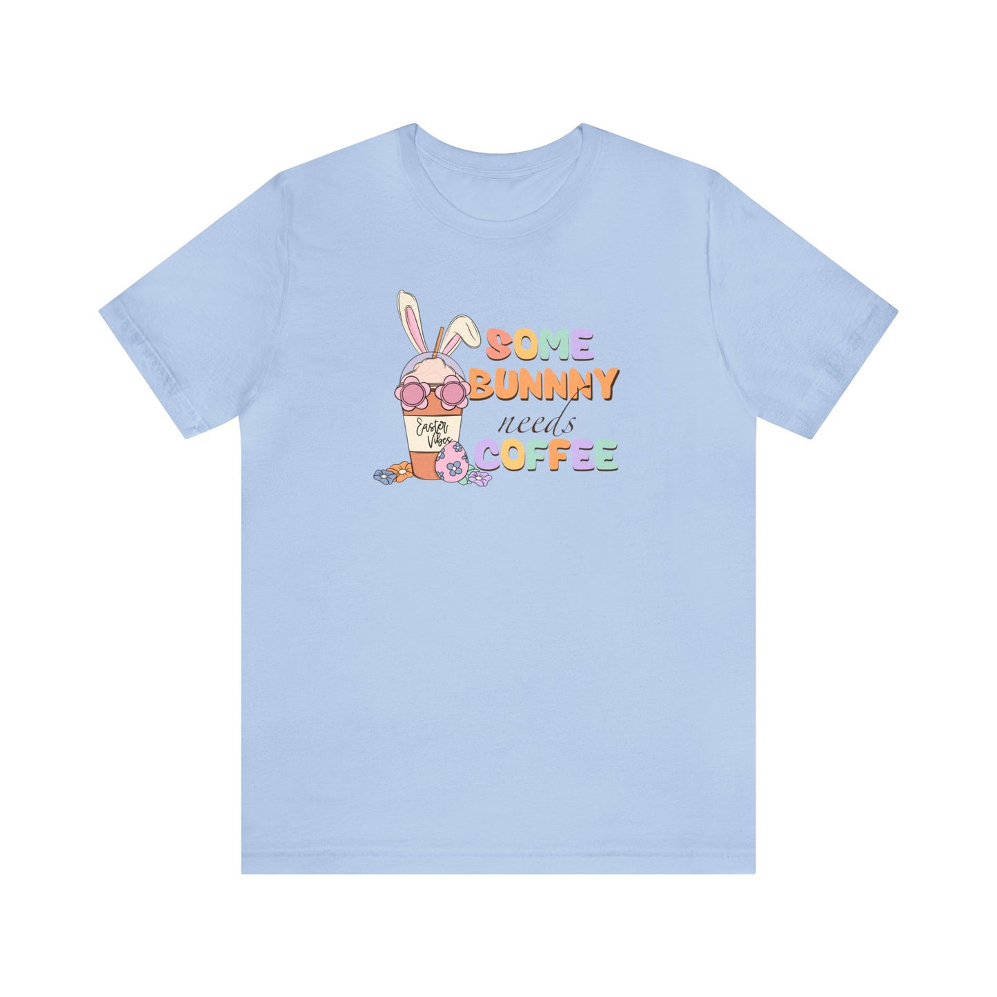 Some Bunny Needs Coffee Print Jersey Short Sleeve Tee