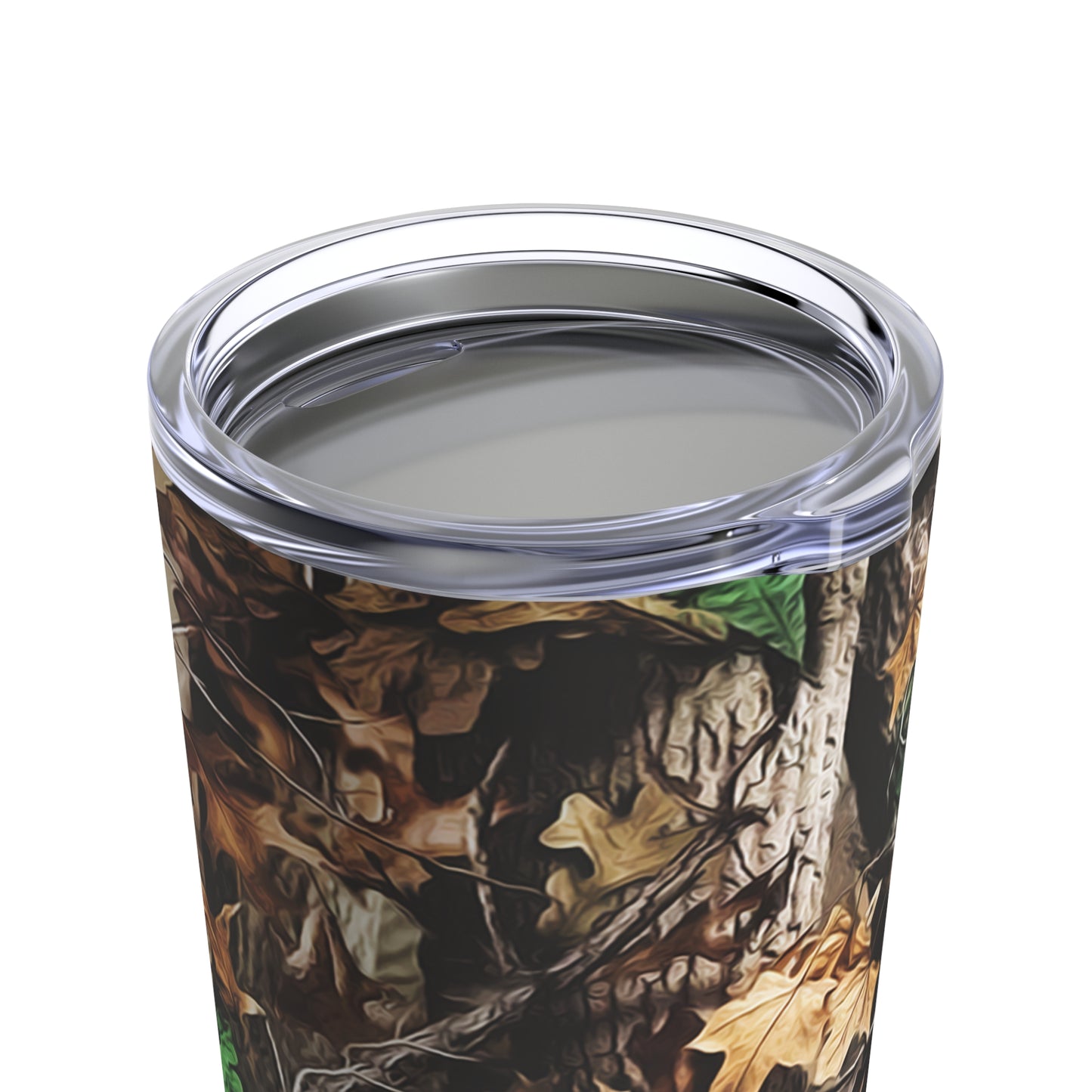 Camouflage Full Wrap Skinny Steel Tumbler with Straw, 20oz