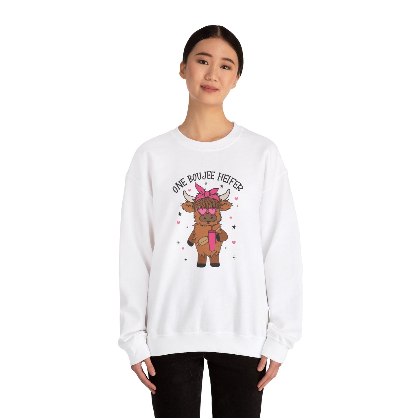 One Bougie Heifer, Unisex Heavy Blend™ Crewneck Sweatshirt