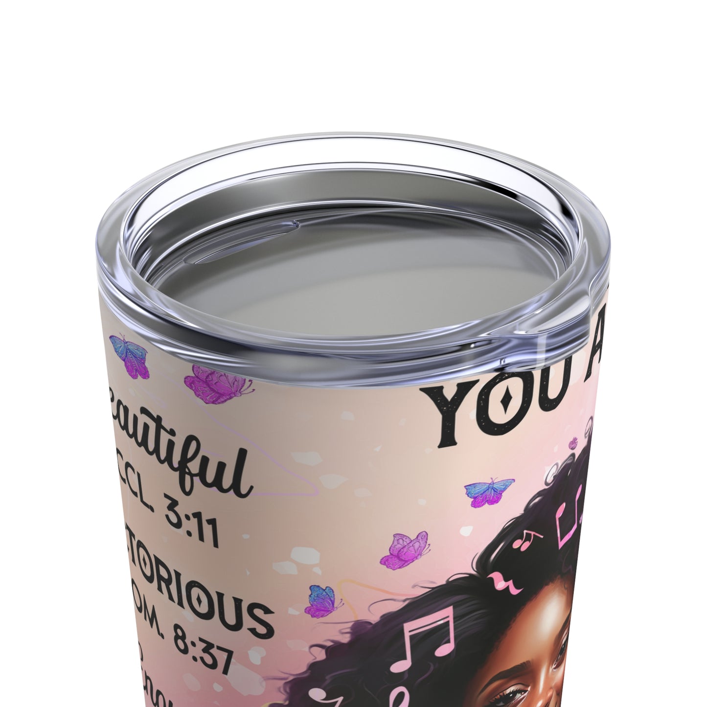 You Are Print, Skinny Steel Tumbler with Straw, 20oz
