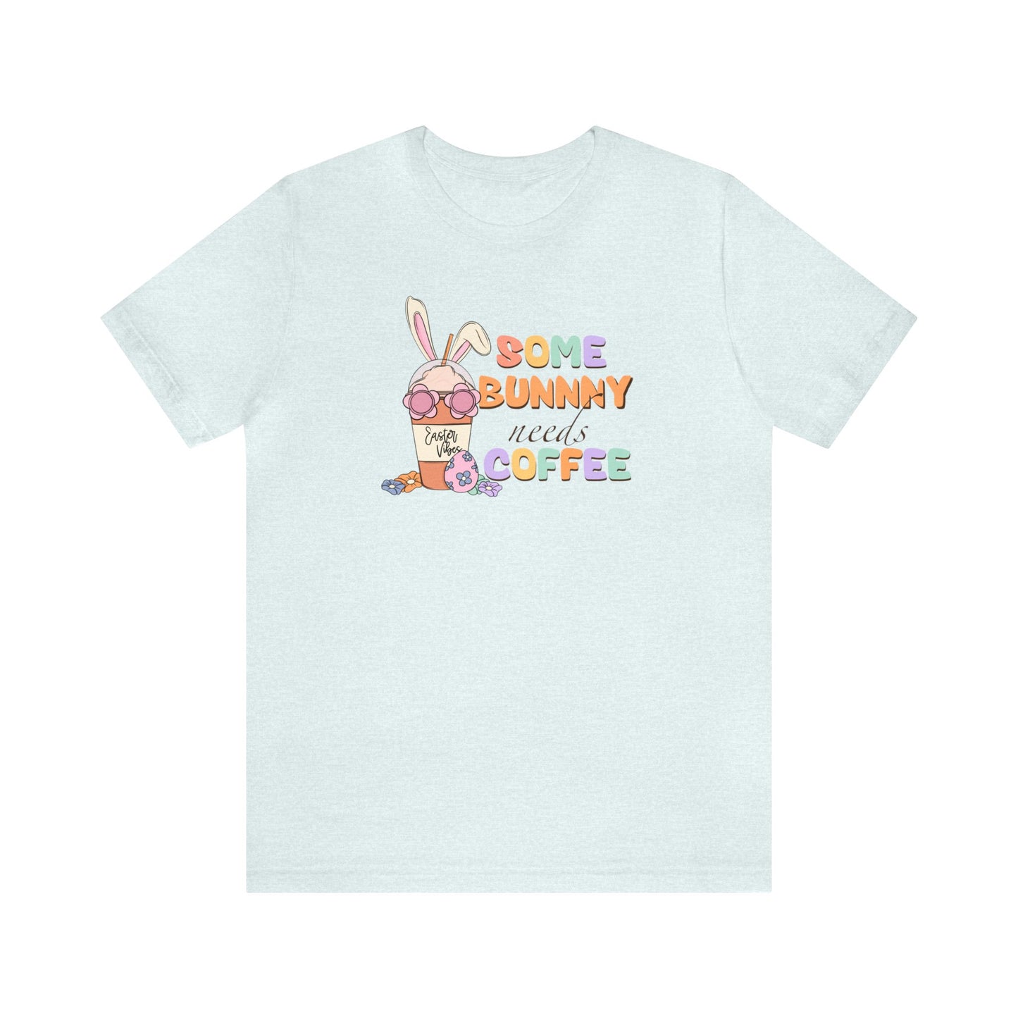 Some Bunny Needs Coffee Print Jersey Short Sleeve Tee