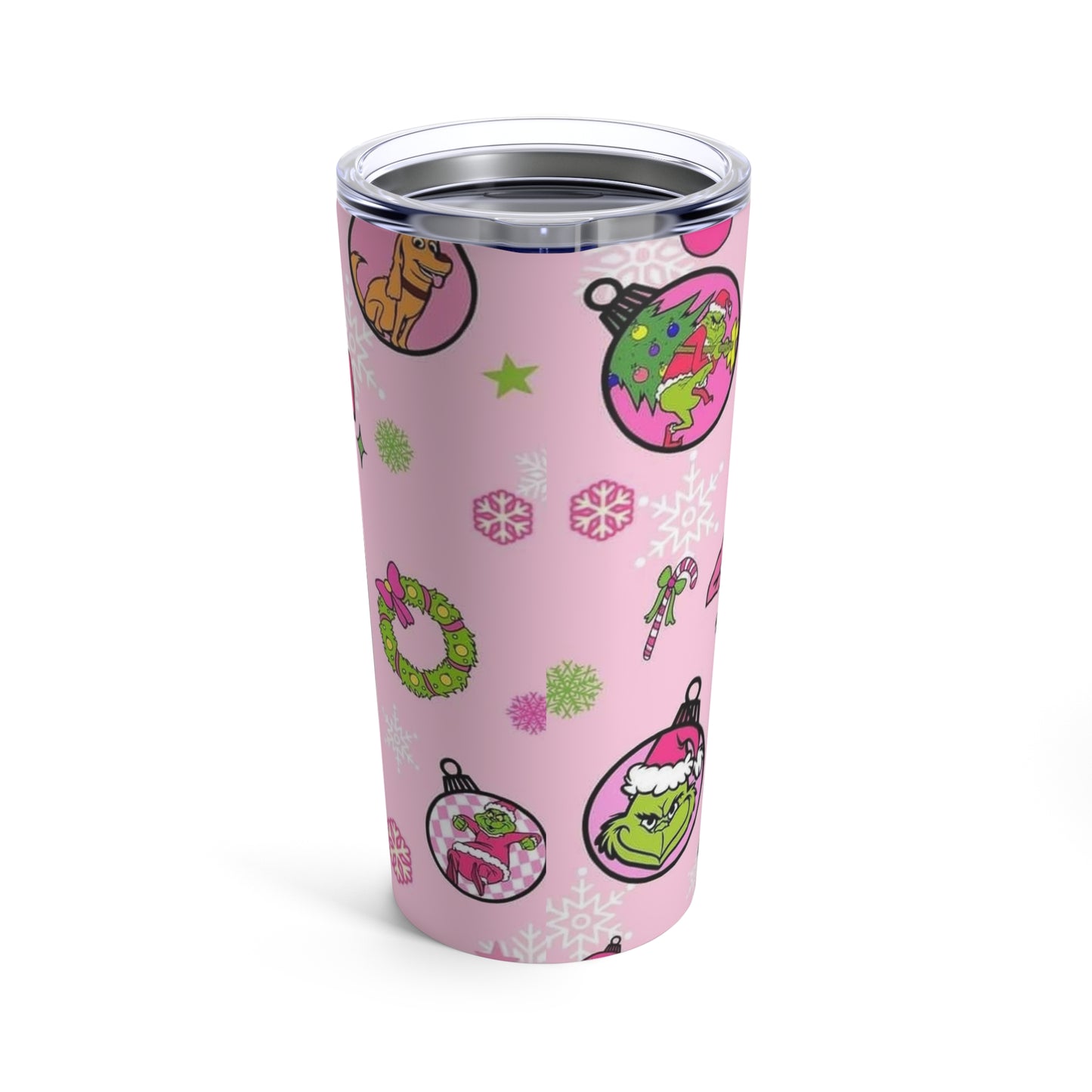 Grinch Mode, Skinny Steel Tumbler with Straw, 20oz