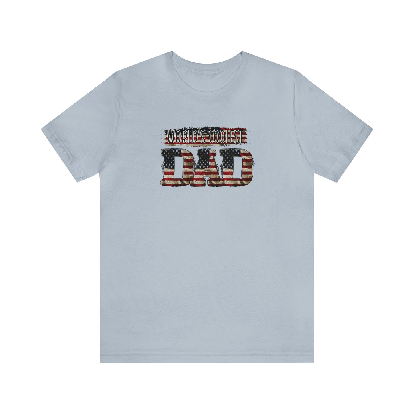 Worlds Coolest Dad Print Jersey Short Sleeve Tee
