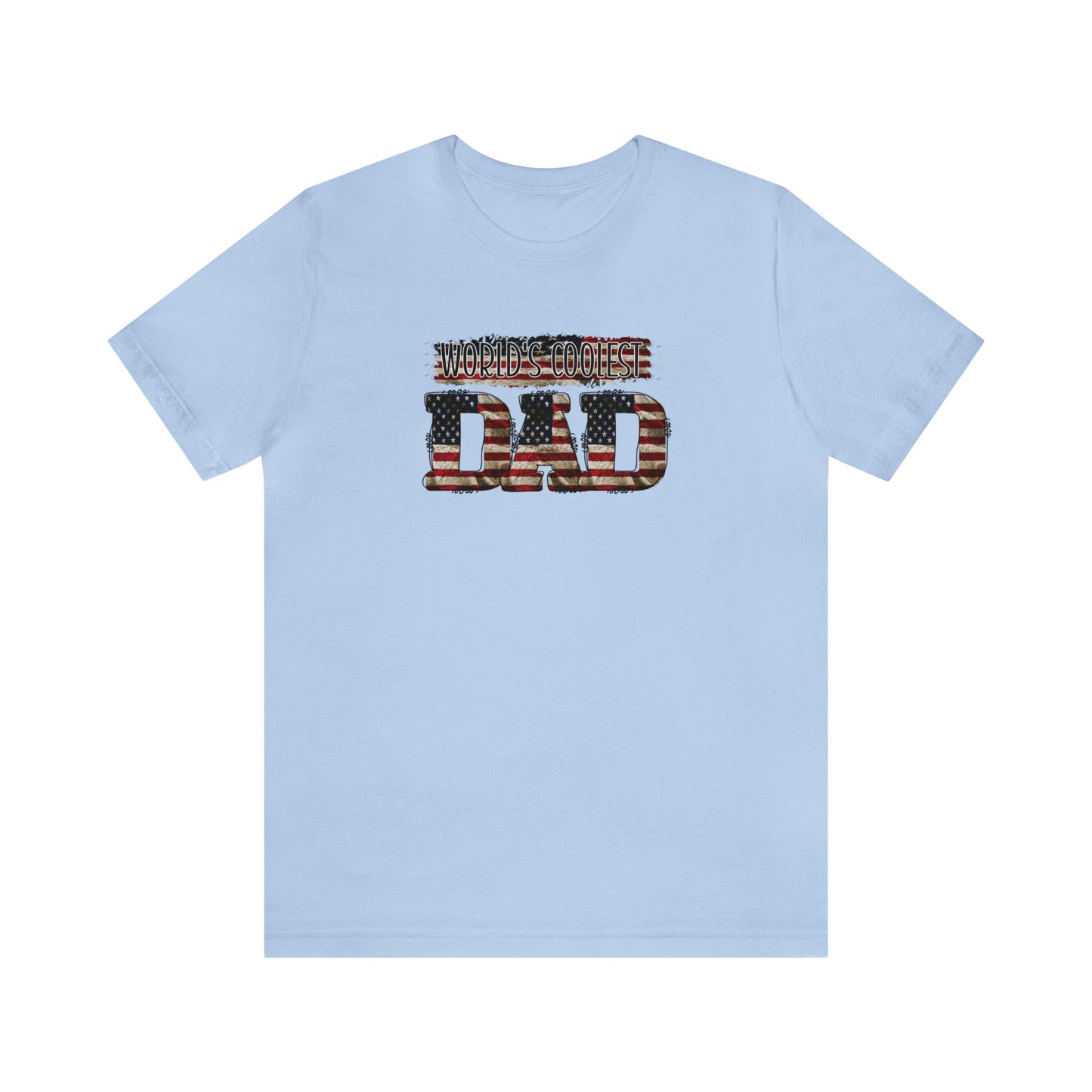 Worlds Coolest Dad Print Jersey Short Sleeve Tee