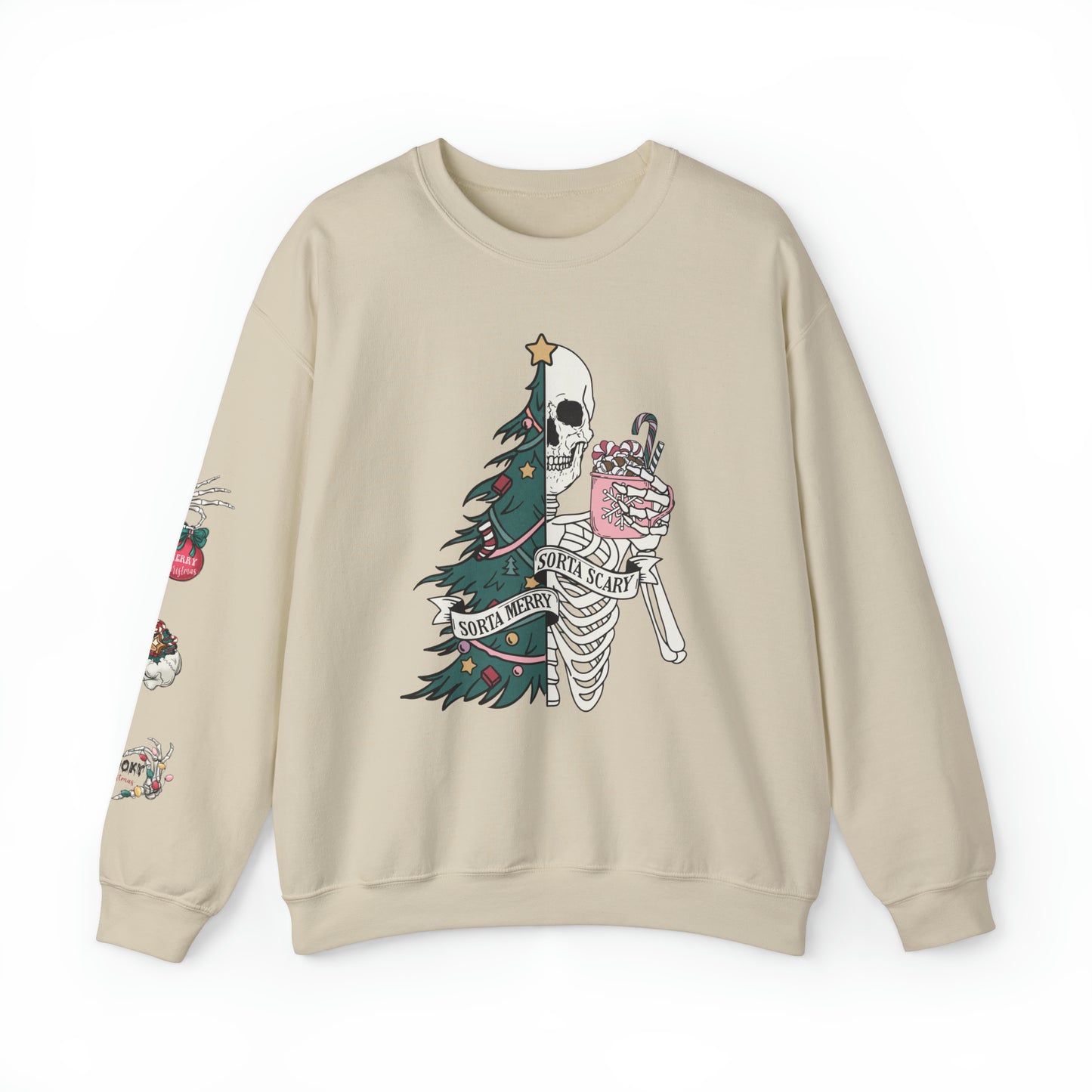 Kinda Merry Kinda Scary, Unisex Heavy Blend™ Crewneck Sweatshirt