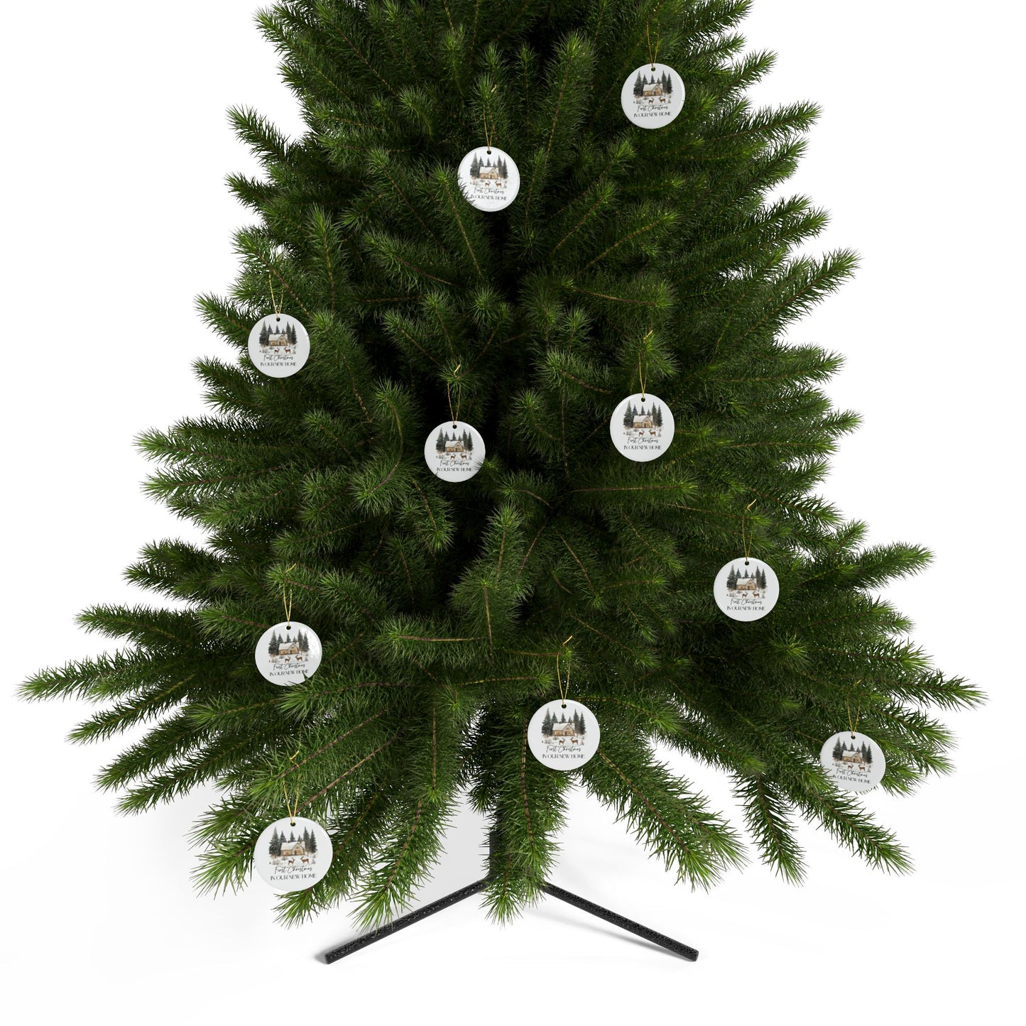 Ceramic Ornaments - Our First Home 2024 Evergreens