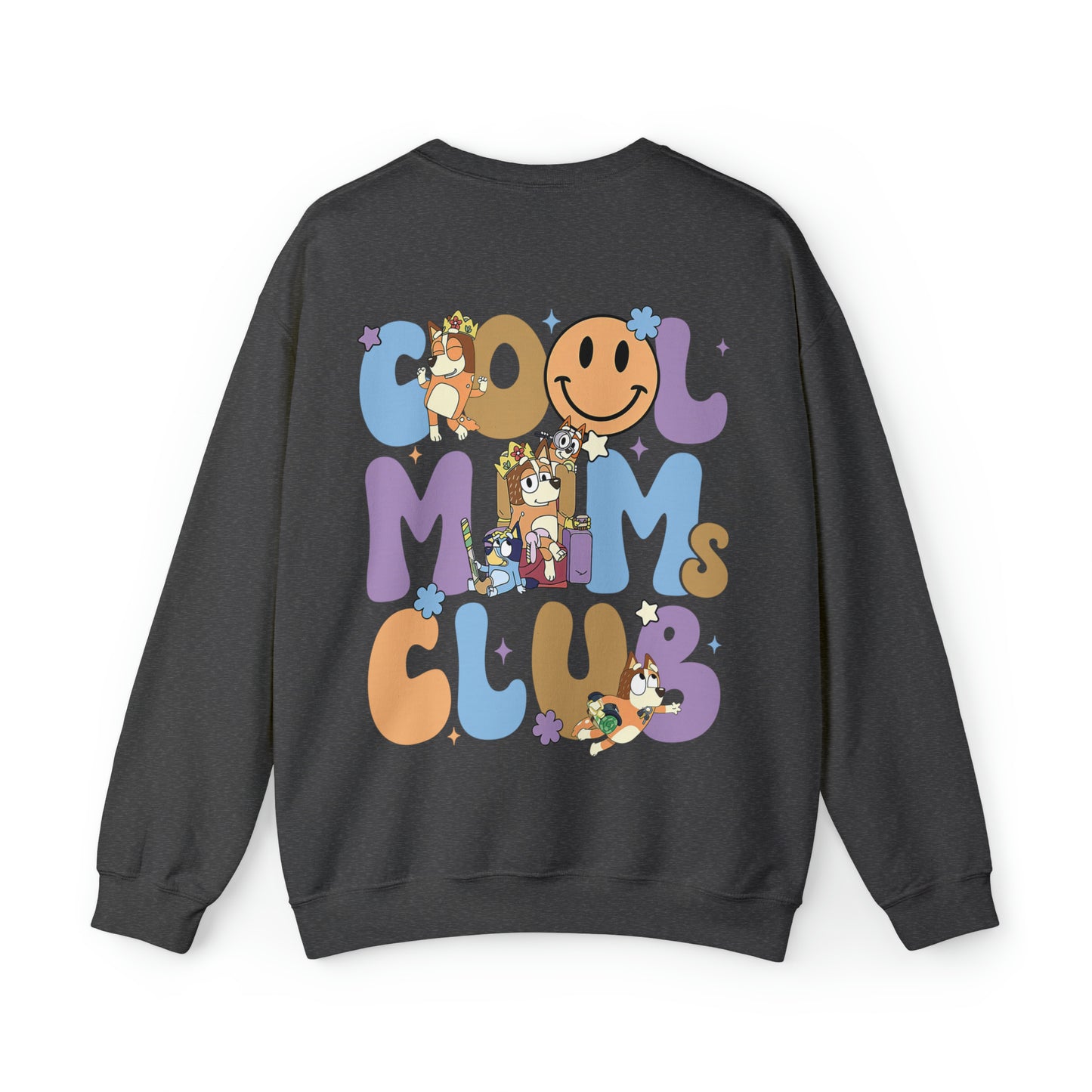 Cool Moms Club Bluey Print, Unisex Heavy Blend™ Crewneck Sweatshirt