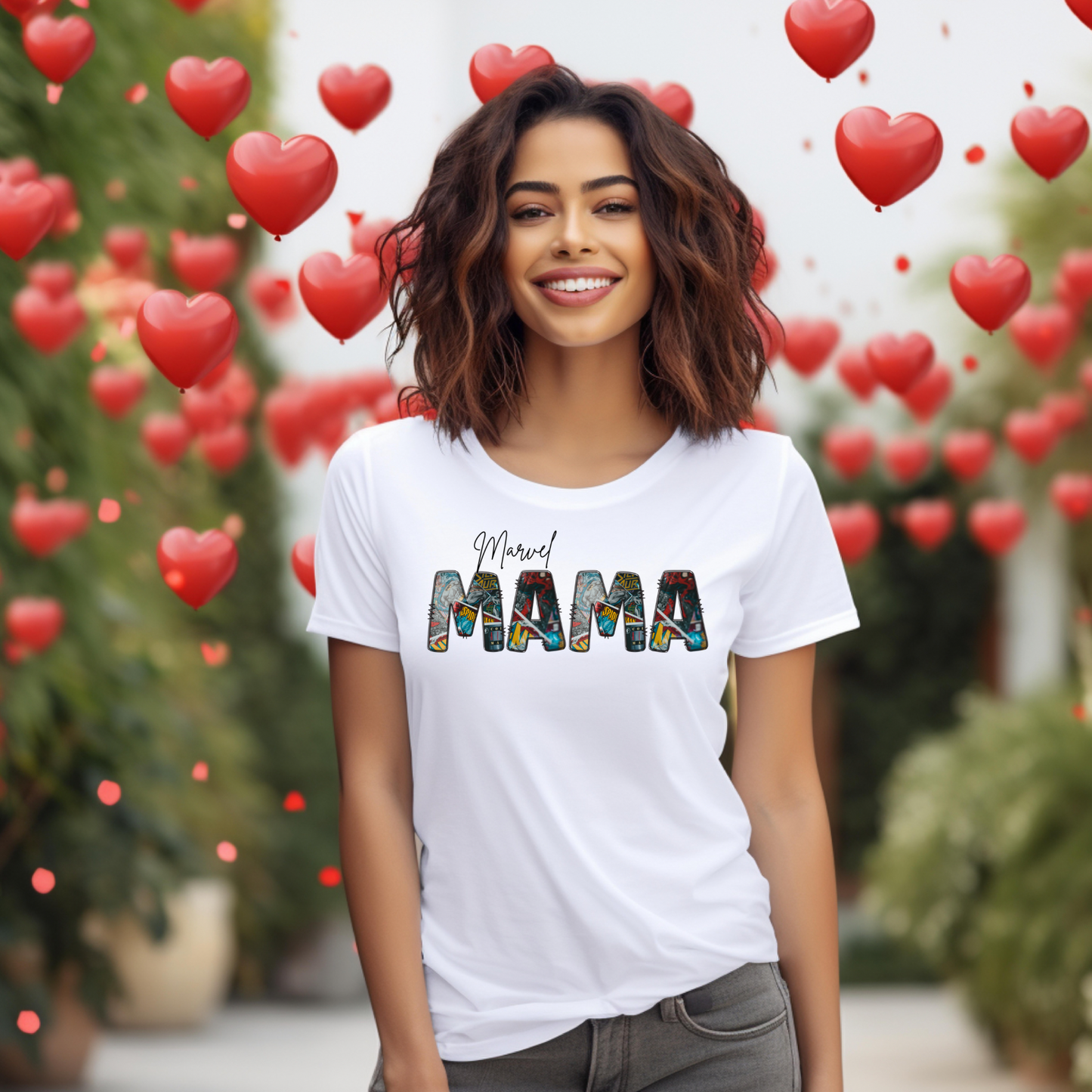 Marvel Mama Print Jersey Short Sleeve Tee