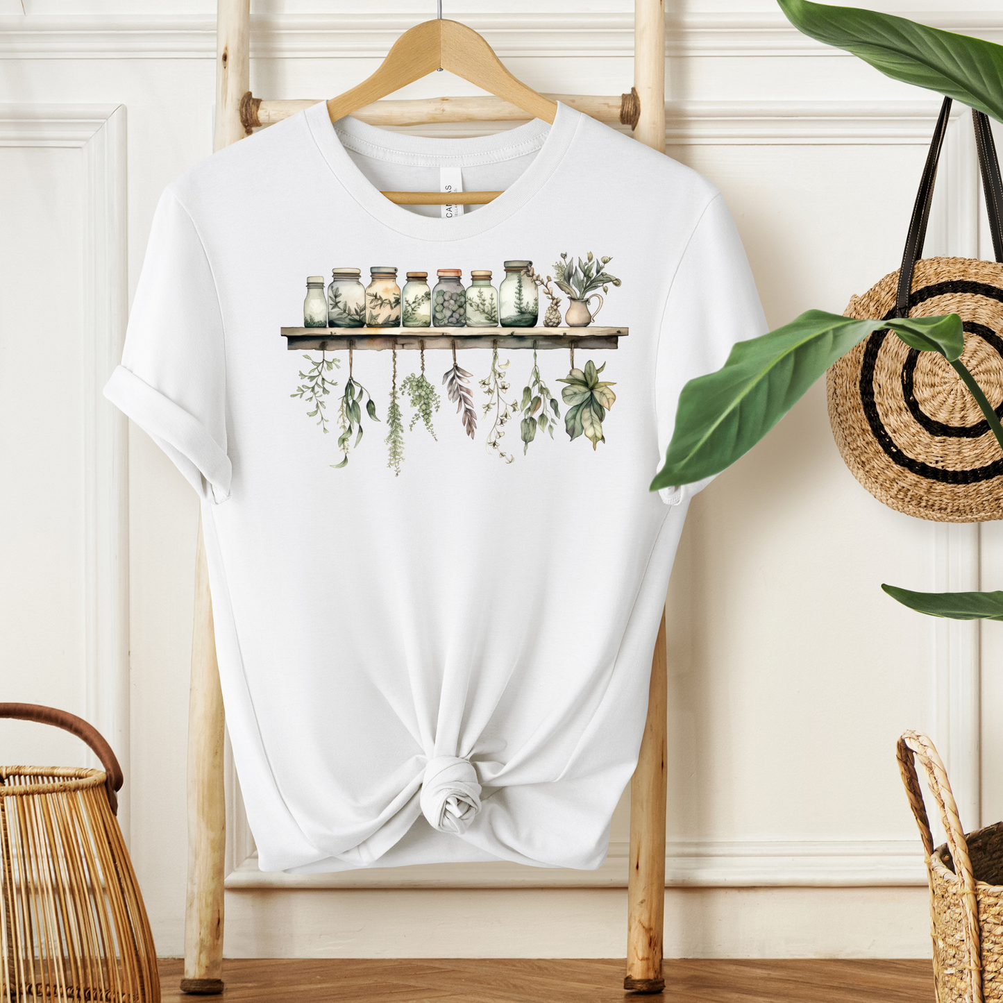 Apothecary Shelf Print Jersey Short Sleeve Tee