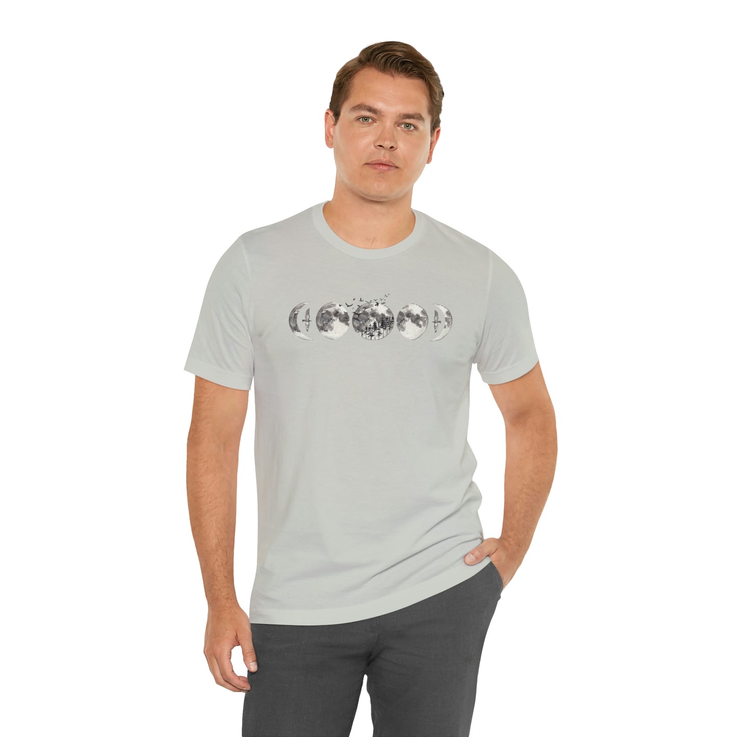 Moon Phases Print, Jersey Short Sleeve Tee