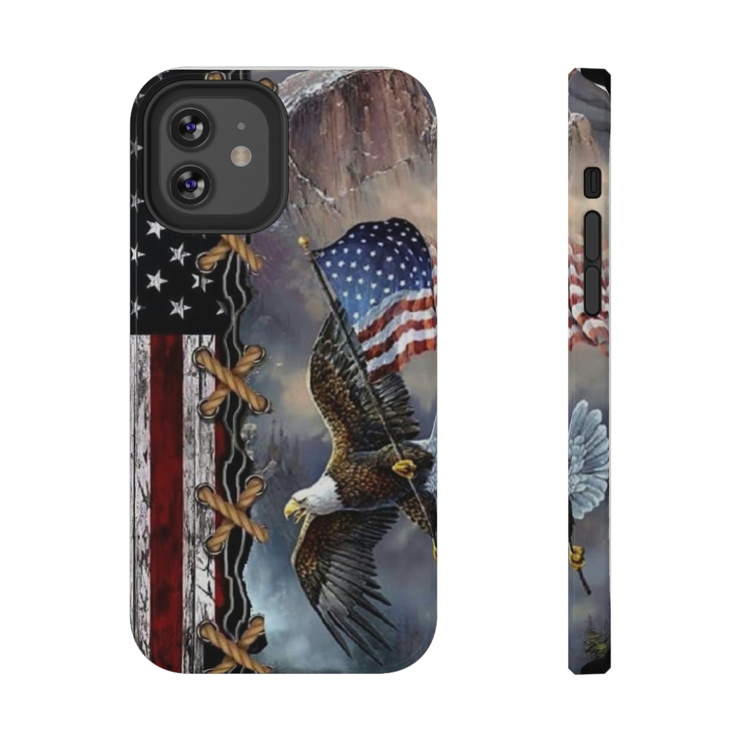 American Flag Eagle Print Impact-Resistant Cases