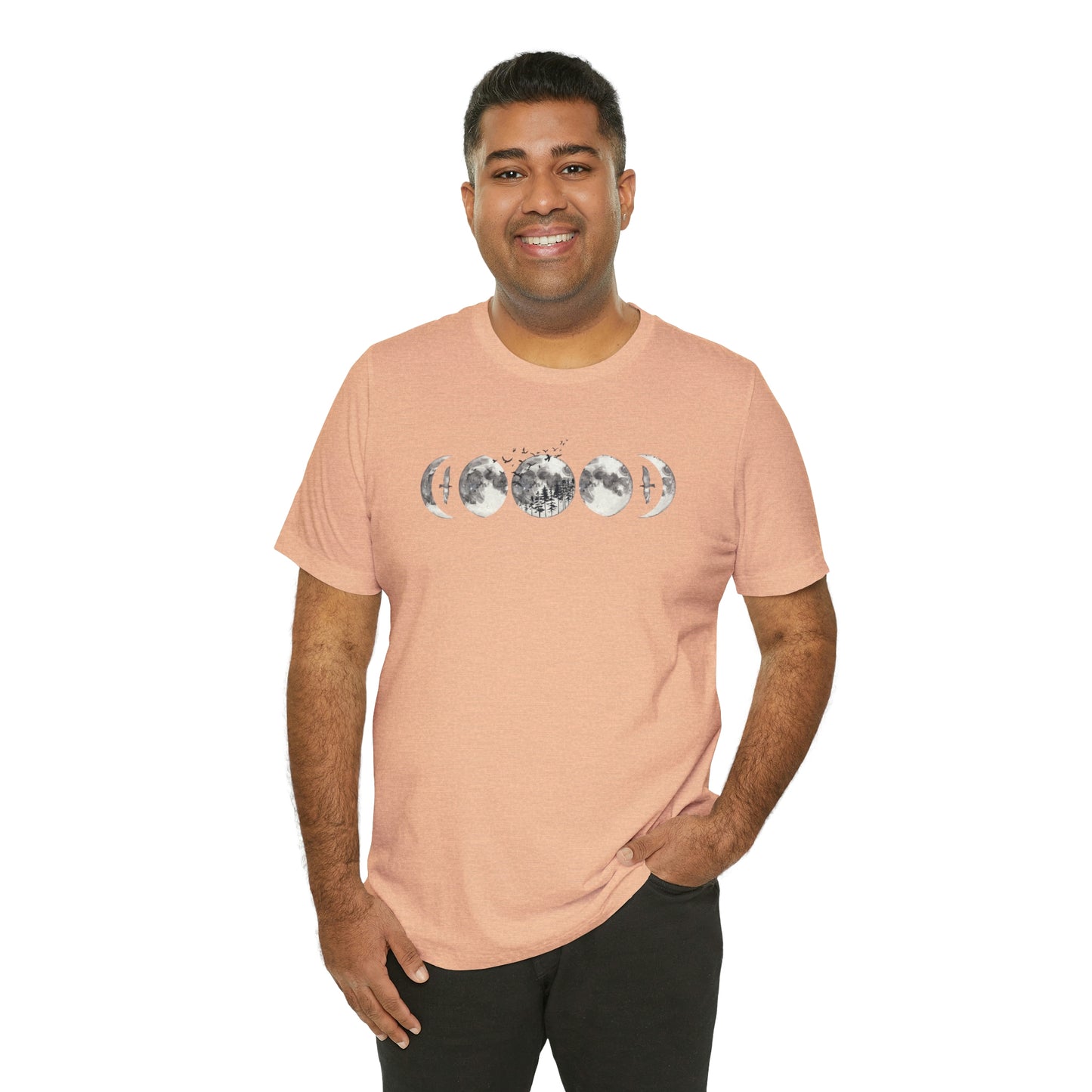 Moon Phases Print, Jersey Short Sleeve Tee