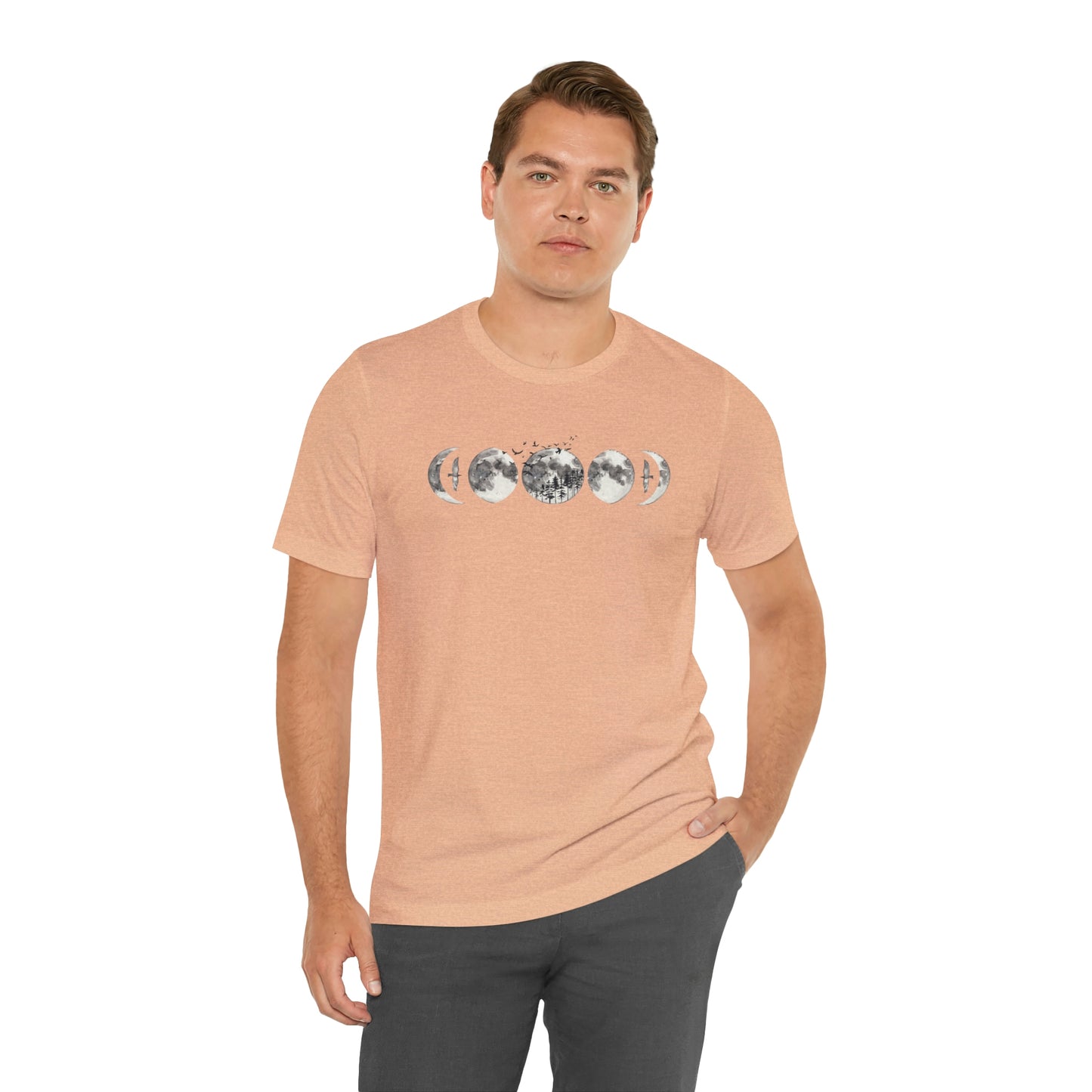 Moon Phases Print, Jersey Short Sleeve Tee