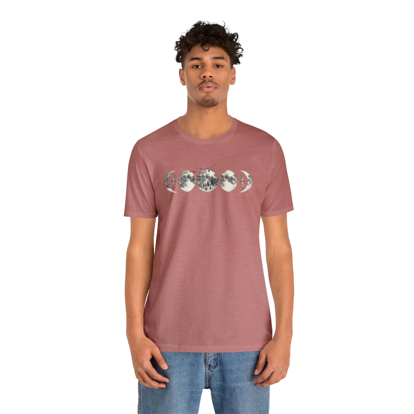 Moon Phases Print, Jersey Short Sleeve Tee