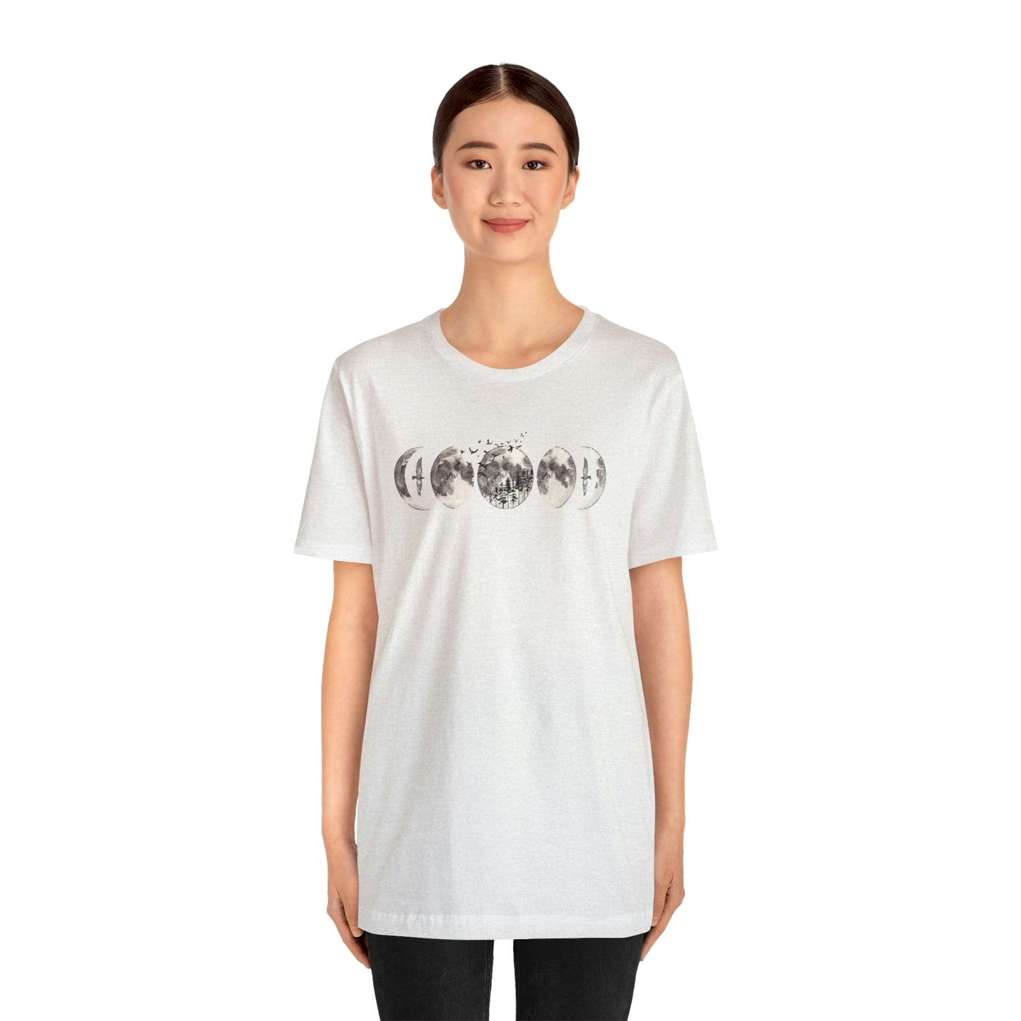 Moon Phases Print, Jersey Short Sleeve Tee