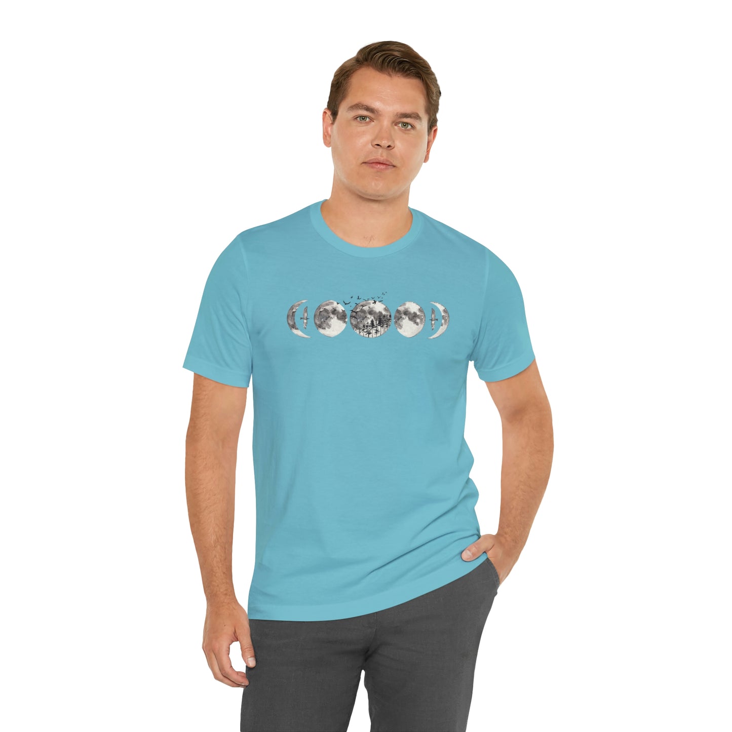 Moon Phases Print, Jersey Short Sleeve Tee
