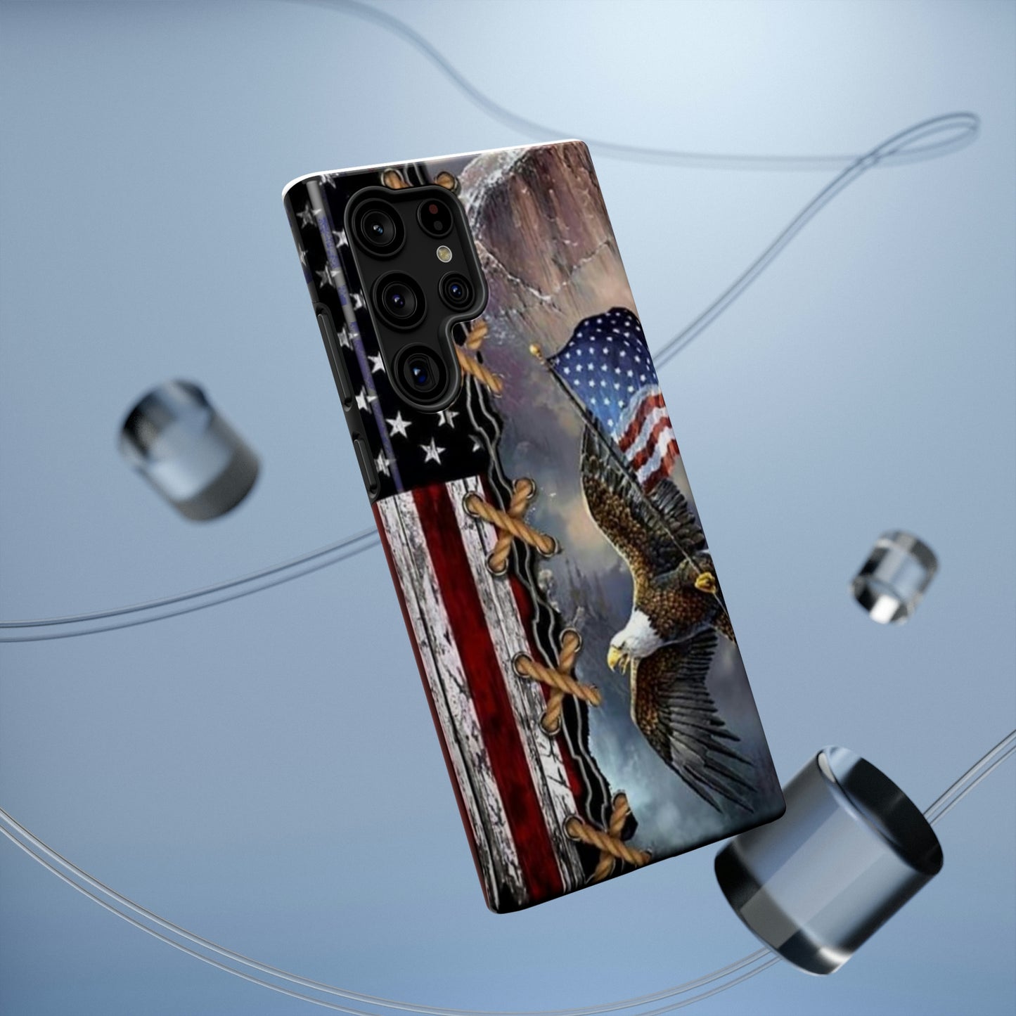 American Flag Eagle Print Impact-Resistant Cases