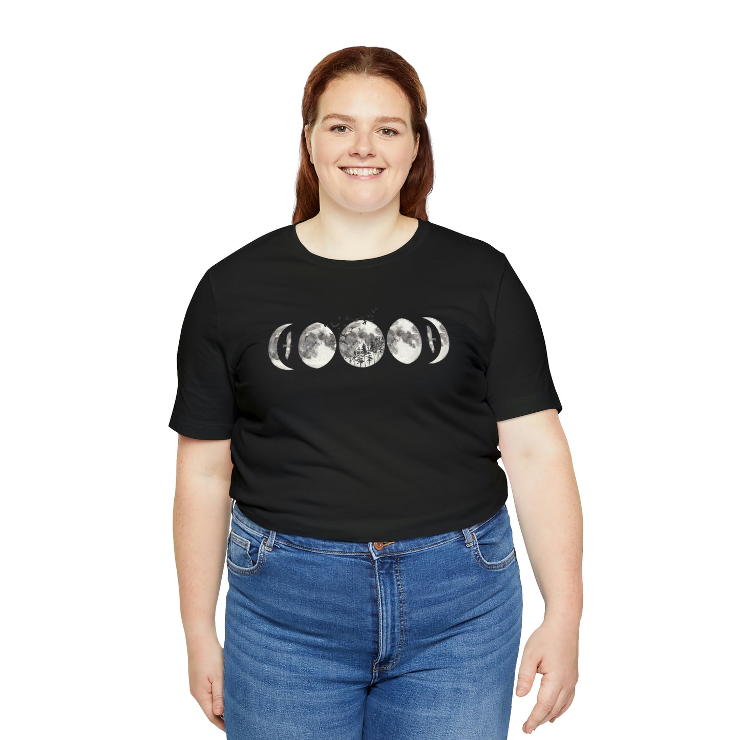Moon Phases Print, Jersey Short Sleeve Tee