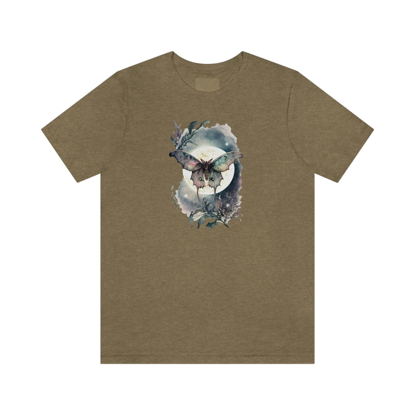 Moth Moonlight Print, Jersey Short Sleeve Tee