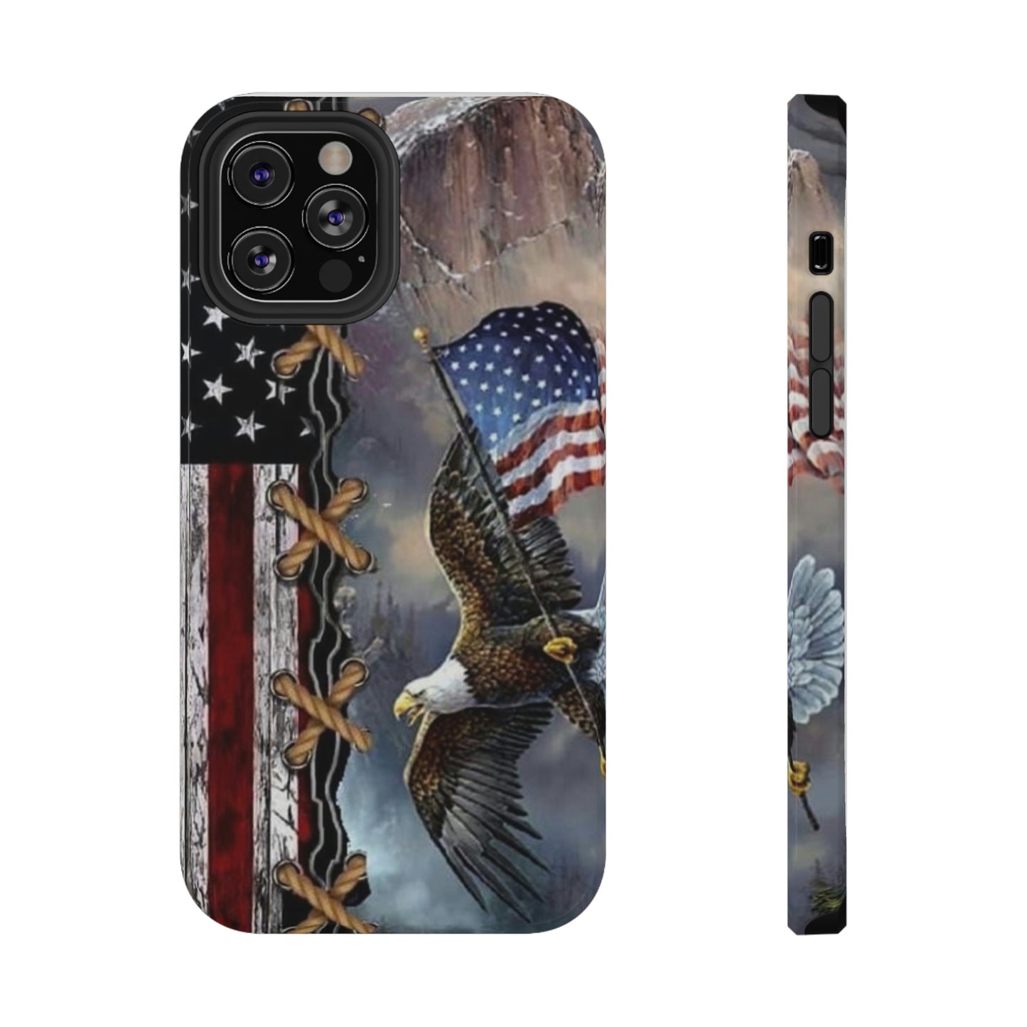 American Flag Eagle Print Impact-Resistant Cases