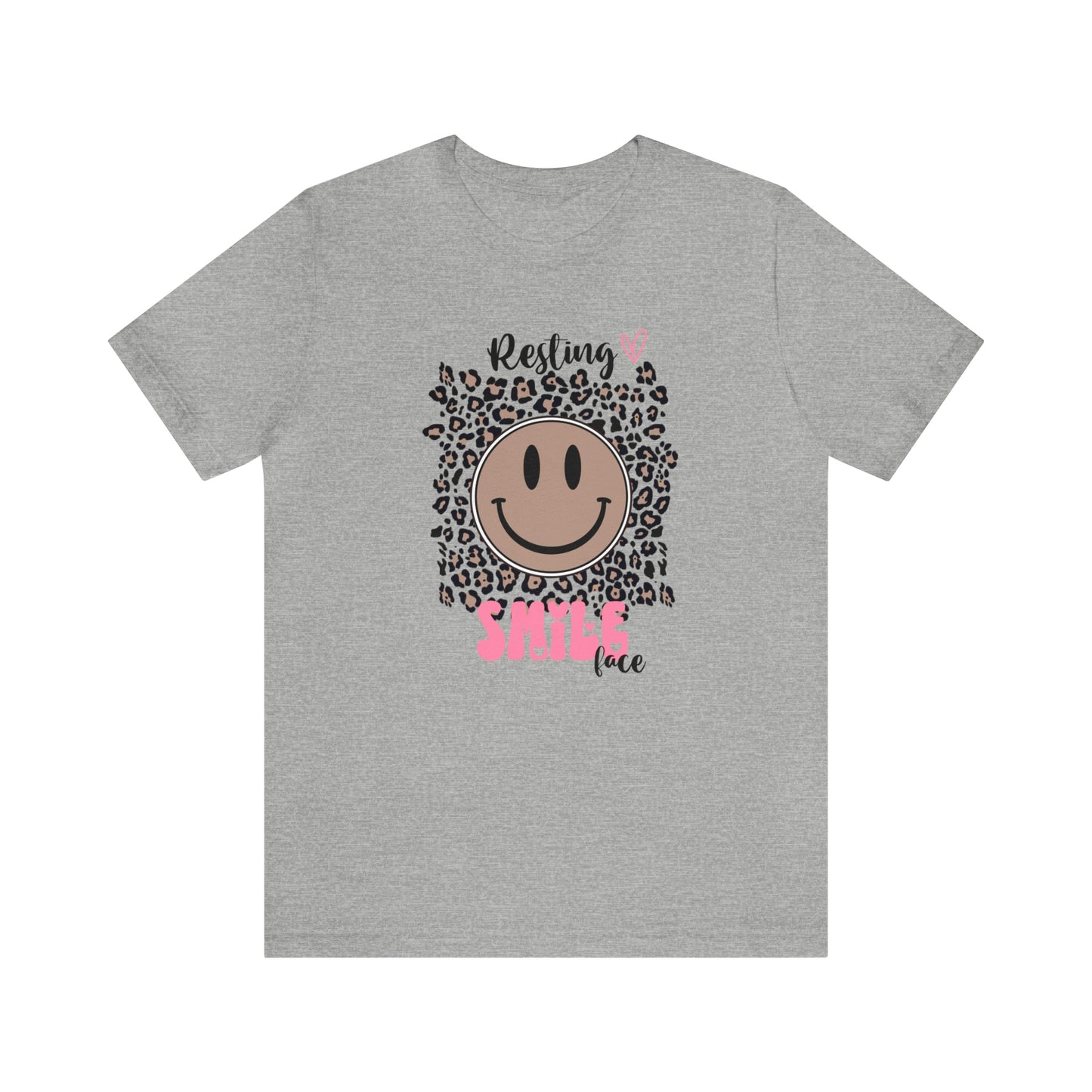 Resting Smile Face Print Jersey Short Sleeve Tee