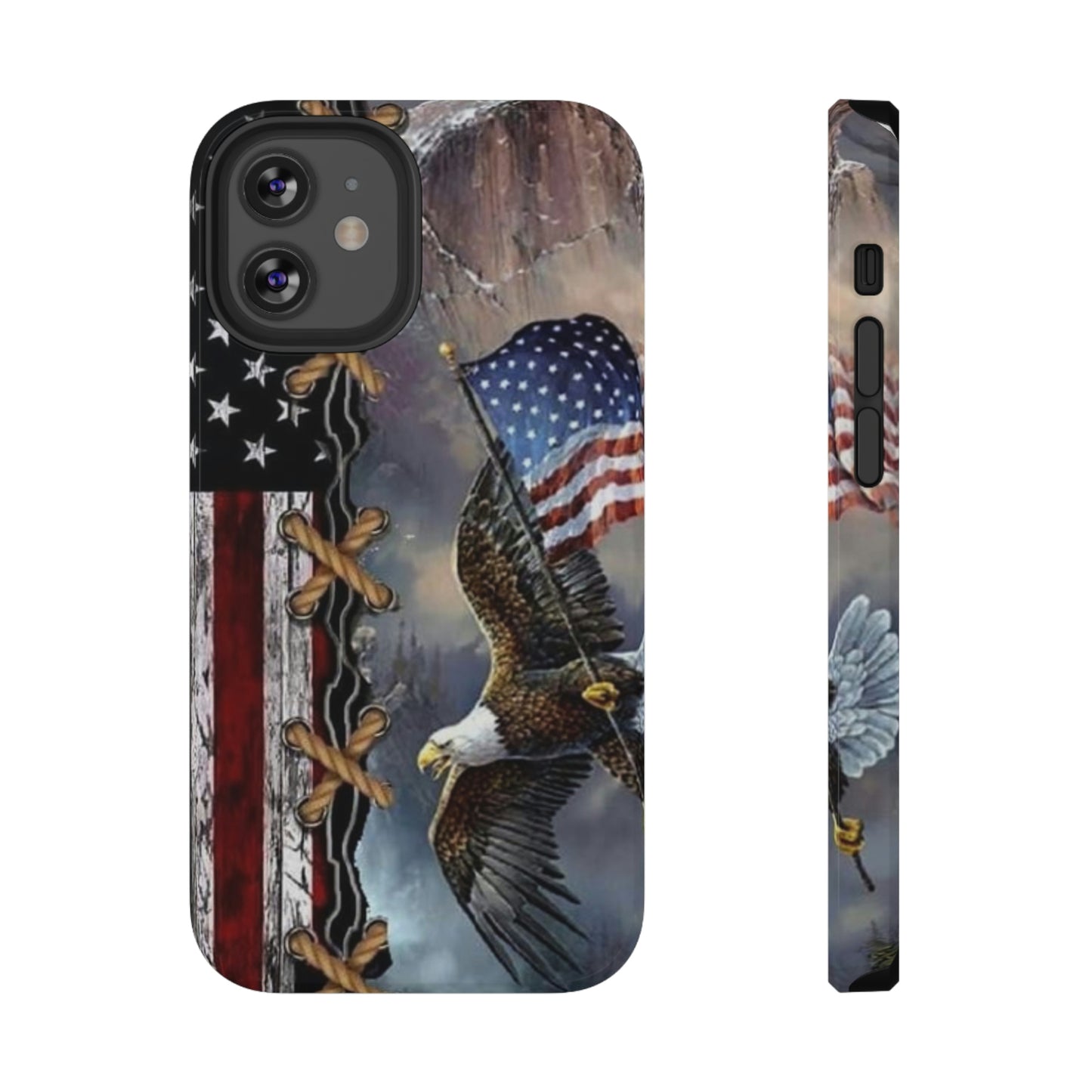 American Flag Eagle Print Impact-Resistant Cases