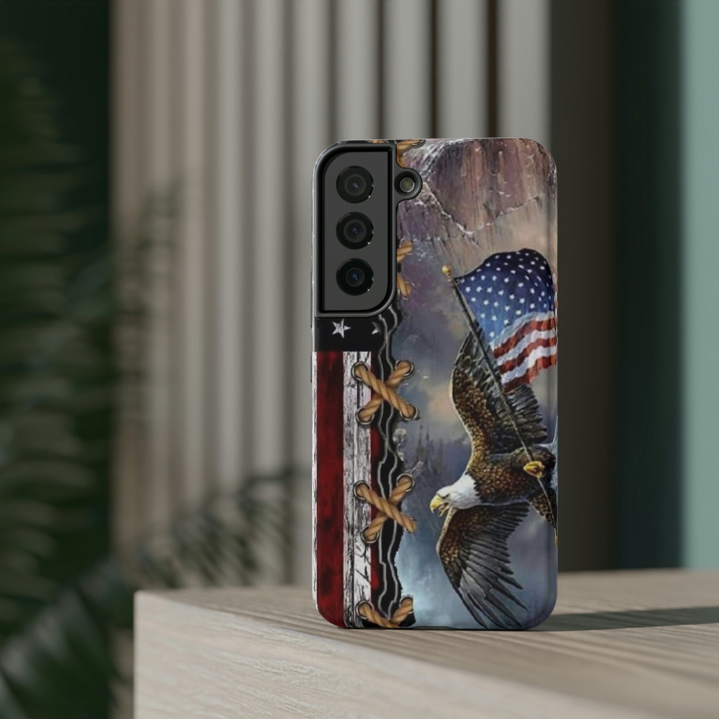 American Flag Eagle Print Impact-Resistant Cases