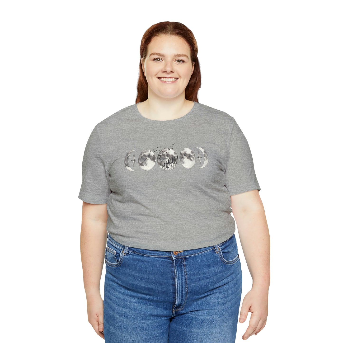 Moon Phases Print, Jersey Short Sleeve Tee
