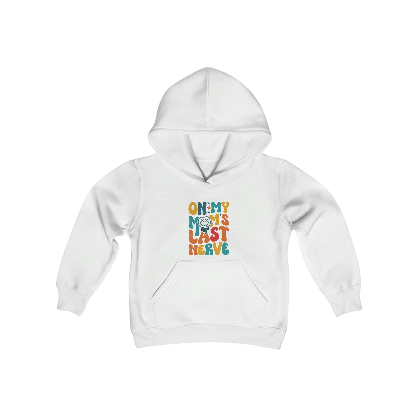On My Mom’s Last Nerve, Youth Heavy Blend Hooded Sweatshirt