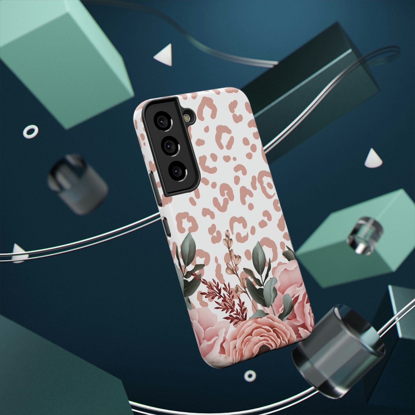 Rose Leopard Print Impact-Resistant Cases