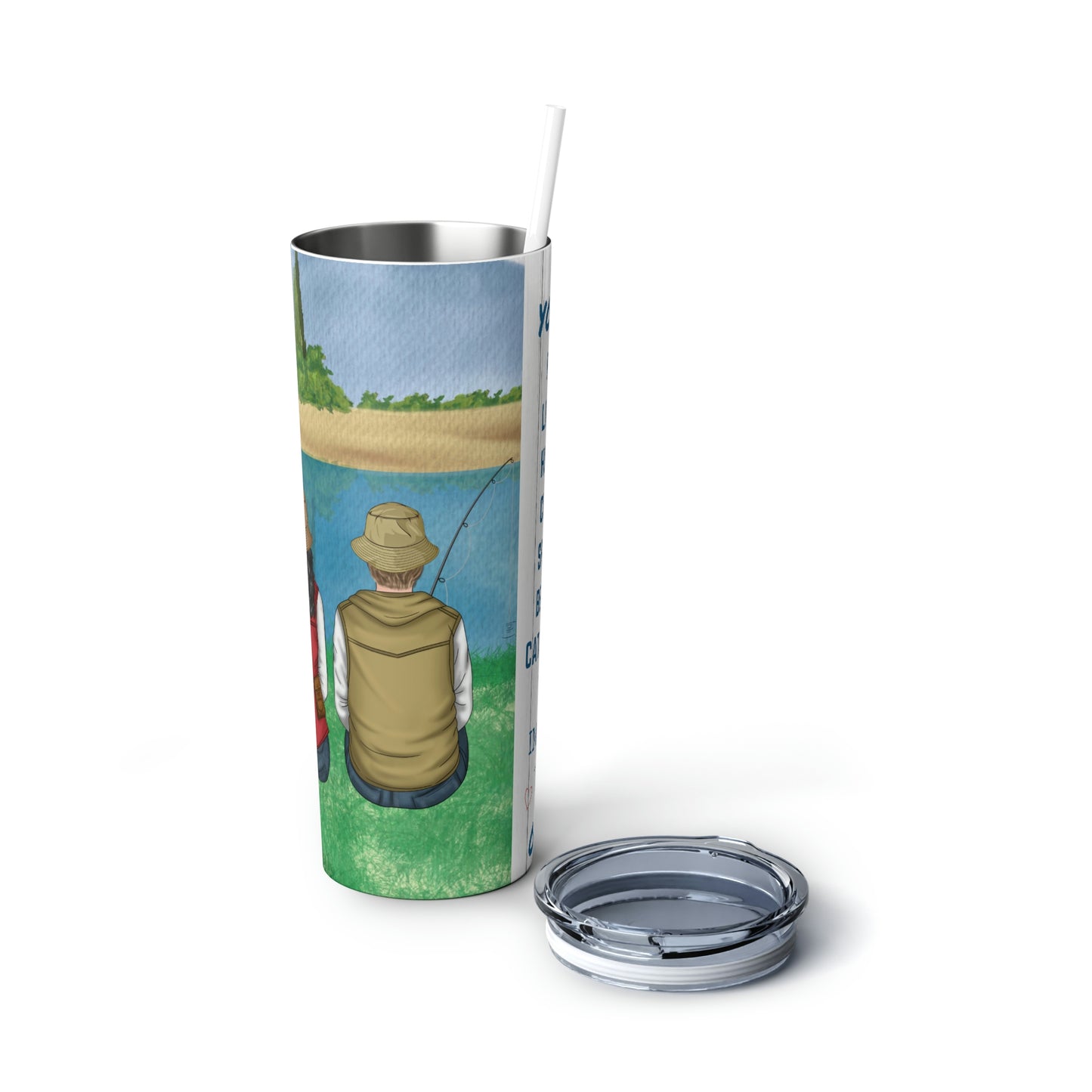 You Are The Best Catch Of My Life Fishing Steel Tumbler with Straw, 20oz